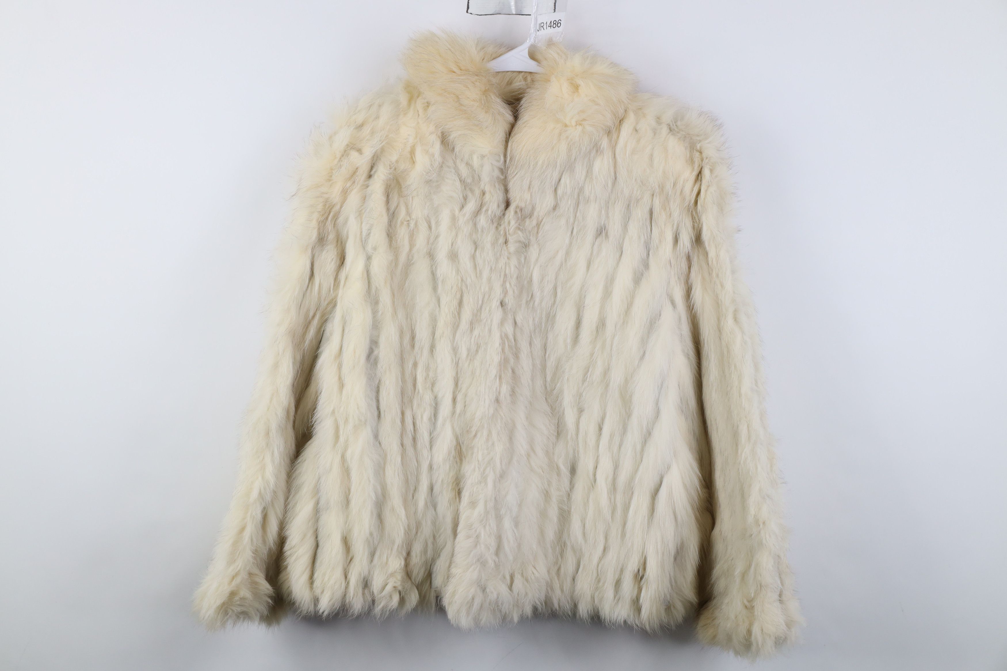 Vintage Vintage 80s 90s Streetwear Genuine Fox Fur Jacket Coat Cream Size M / US 6-8 / IT 42-44 - 1 Thumbnail