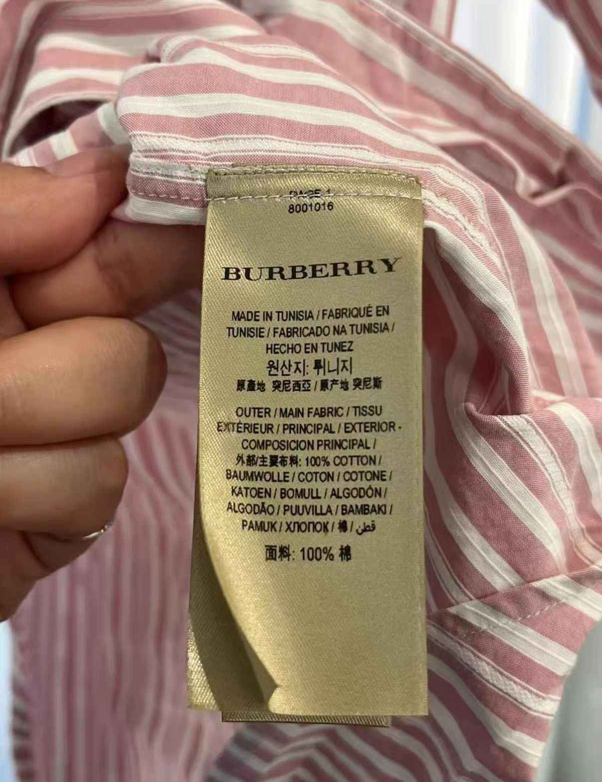 Burberry Burberry pink striped short-sleeve shirt J38 Size S / US 4 / IT 40 - 5 Thumbnail