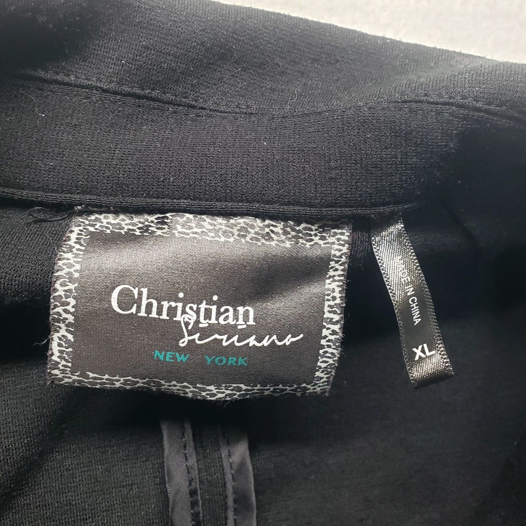 Christian Siriano Christian Siriano Blazer Women's XL Charcoal Gray 3/4 Ruched Sleeve Stretch Knit Size XL / US 12-14 / IT 48-50 - 2 Thumbnail