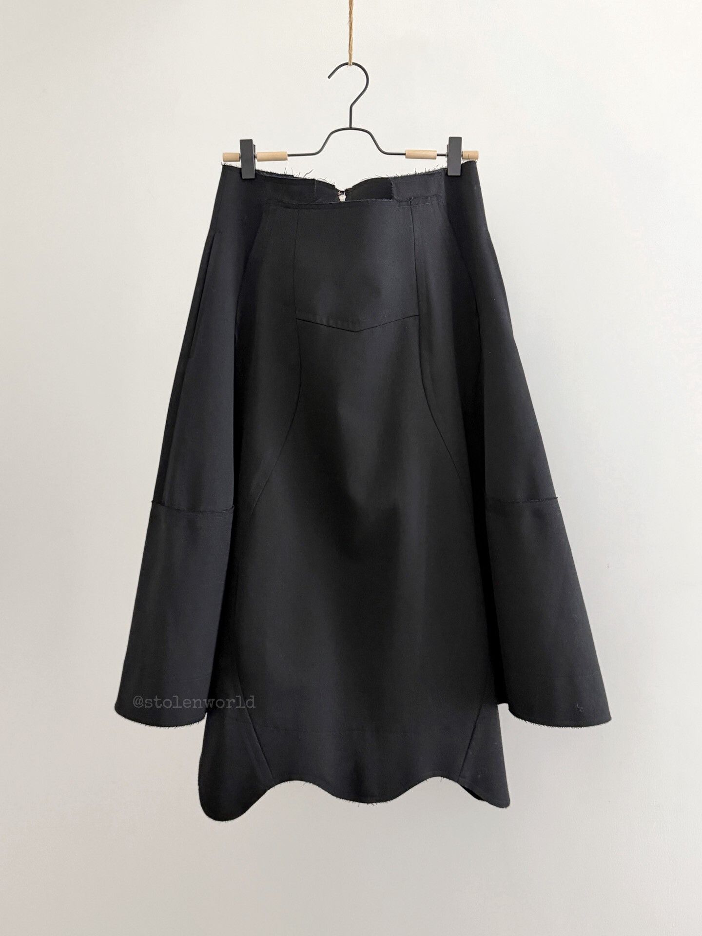 Comme des Garcons black deconstructed hemline skirt Size 23" - 1 Thumbnail