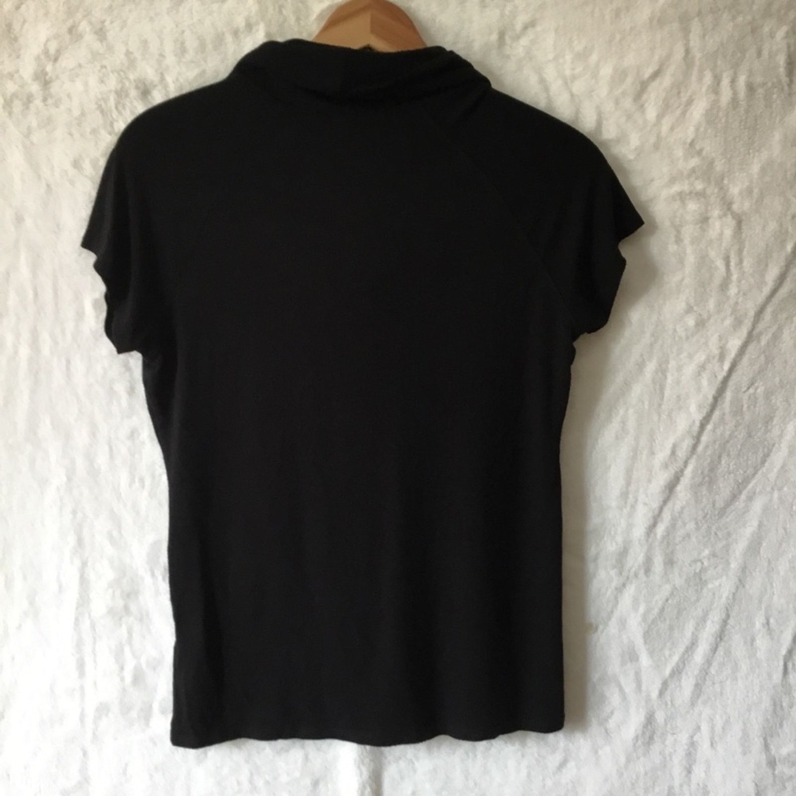 Other Tahari Black Short-Sleeve Cowl Neck Top Size S / US 4 / IT 40 - 10 Thumbnail