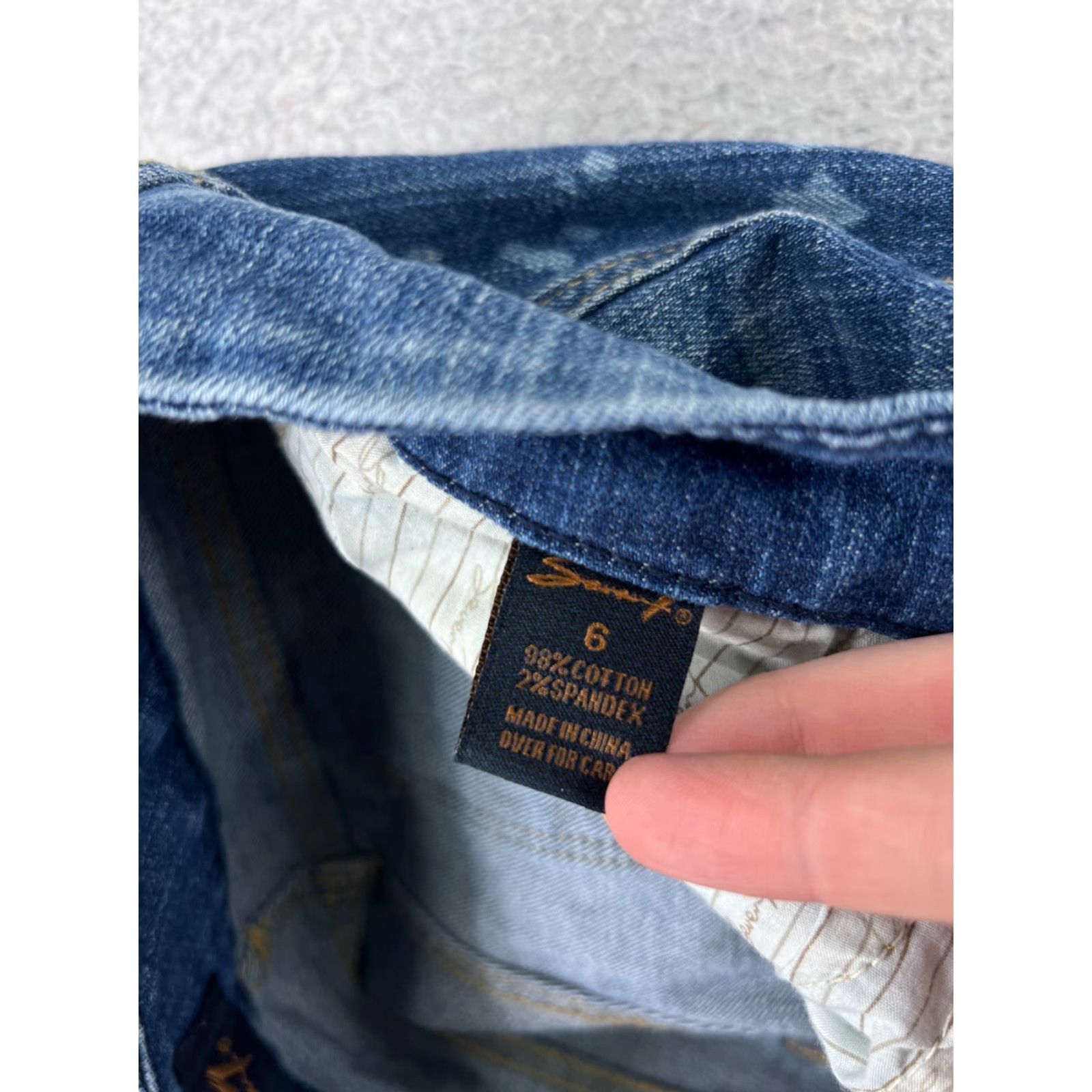 Vintage Seven7 Jeans Women 6 Blue Denim Skinny Distressed Ankle Zip - Regular Rise Cotton Blend 5-Pocket Denim Jeans Women XS-XL? Size 28" / US 6 / IT 42 - 4 Thumbnail