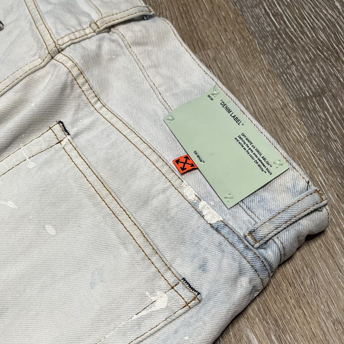 Off-White × Virgil Abloh RARE extreme bleach off white jeans Size US 34 / EU 50 - 6 Thumbnail