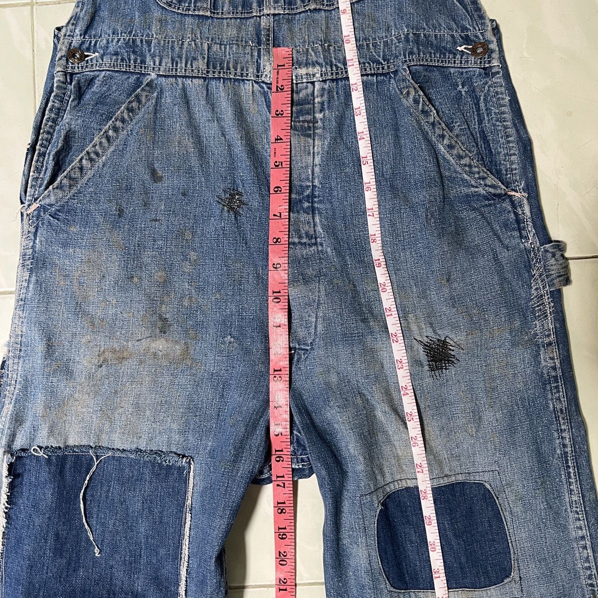 Vintage Vintage WWII Era Overalls Selvedge Patchwork Size US 36 / EU 52 - 25 Thumbnail