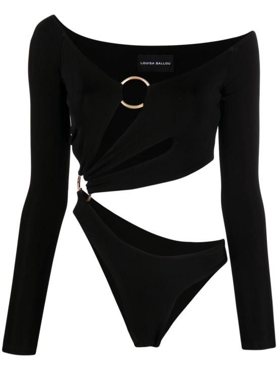 Louisa Ballou LOUISA BALLOU Women Bodysuit Tops 111007 0999 Black Size M / US 6-8 / IT 42-44 - 1 Thumbnail