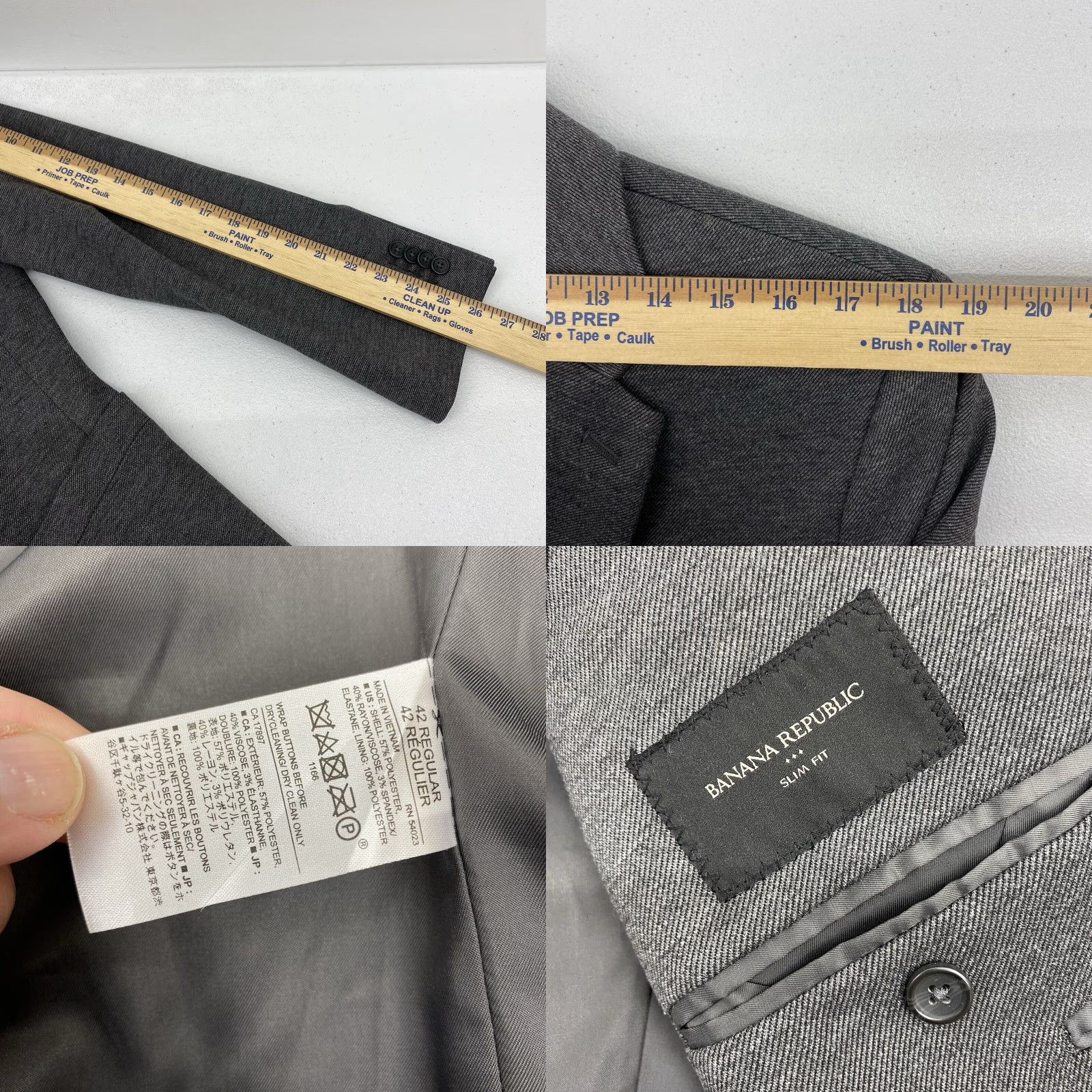 Banana Republic Banana Republic Blazer Men's 42R Two Button Casual Jacket Sport Coat Size 42R - 8 Thumbnail