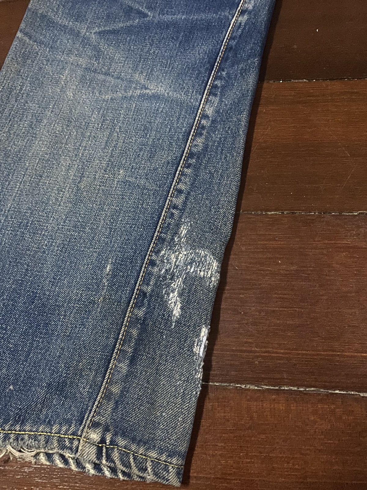 Japanese Brand VINTAGE Reworked Sewing Chop Overalls Selvedge rusty denim Size US 34 / EU 50 - 14 Thumbnail