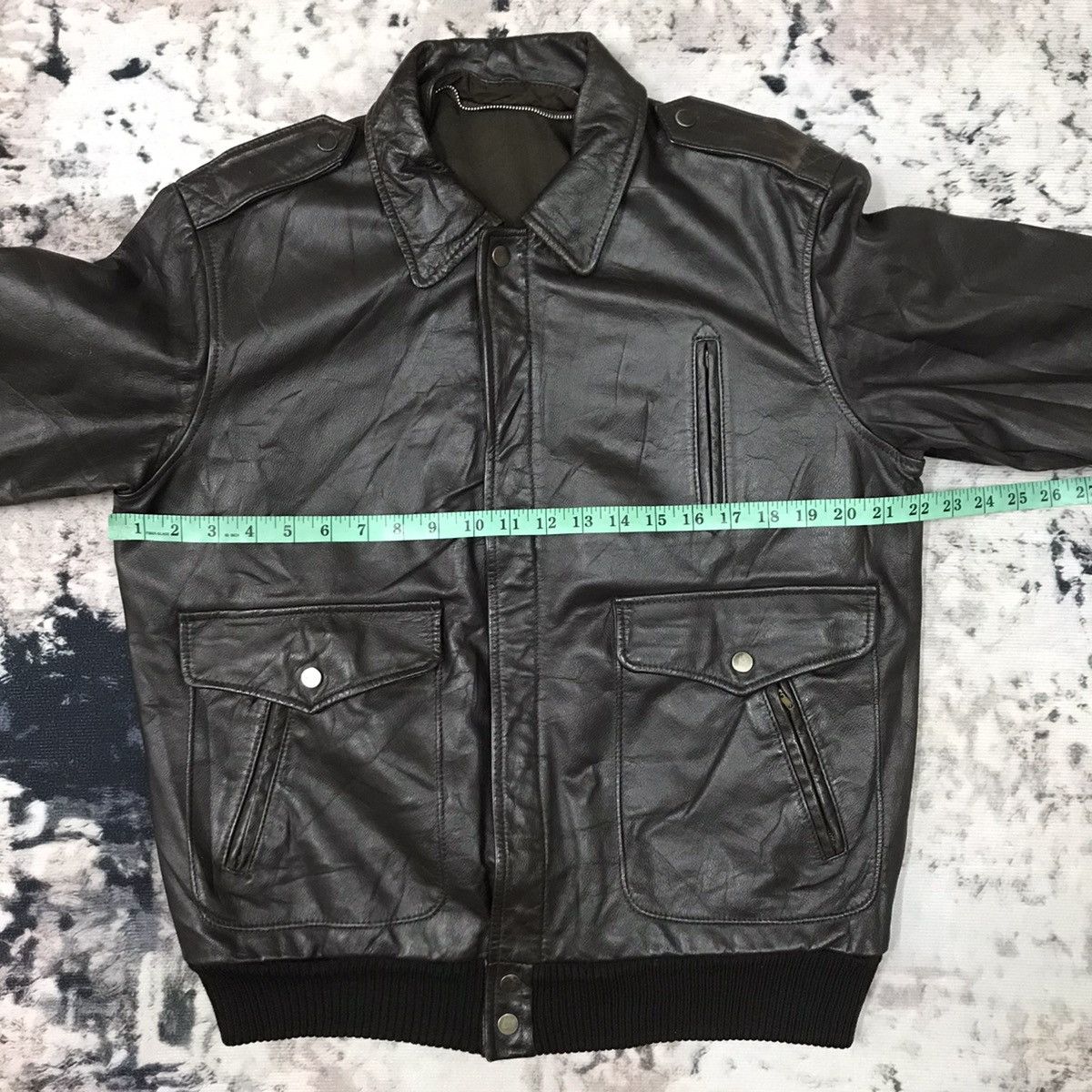 Japanese Brand × Vintage Vintage Men’s Toma Bomber Leather Jacket Size US M / EU 48-50 / 2 - 14 Thumbnail