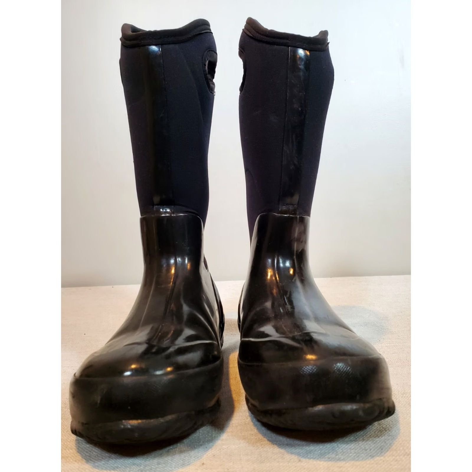 Vintage VINTAGE BOGS Classic High Handles Boots Women US 6 Shiny Black Waterproof Rubber Mid-Calf Size US 6 / IT 36 - 4 Thumbnail