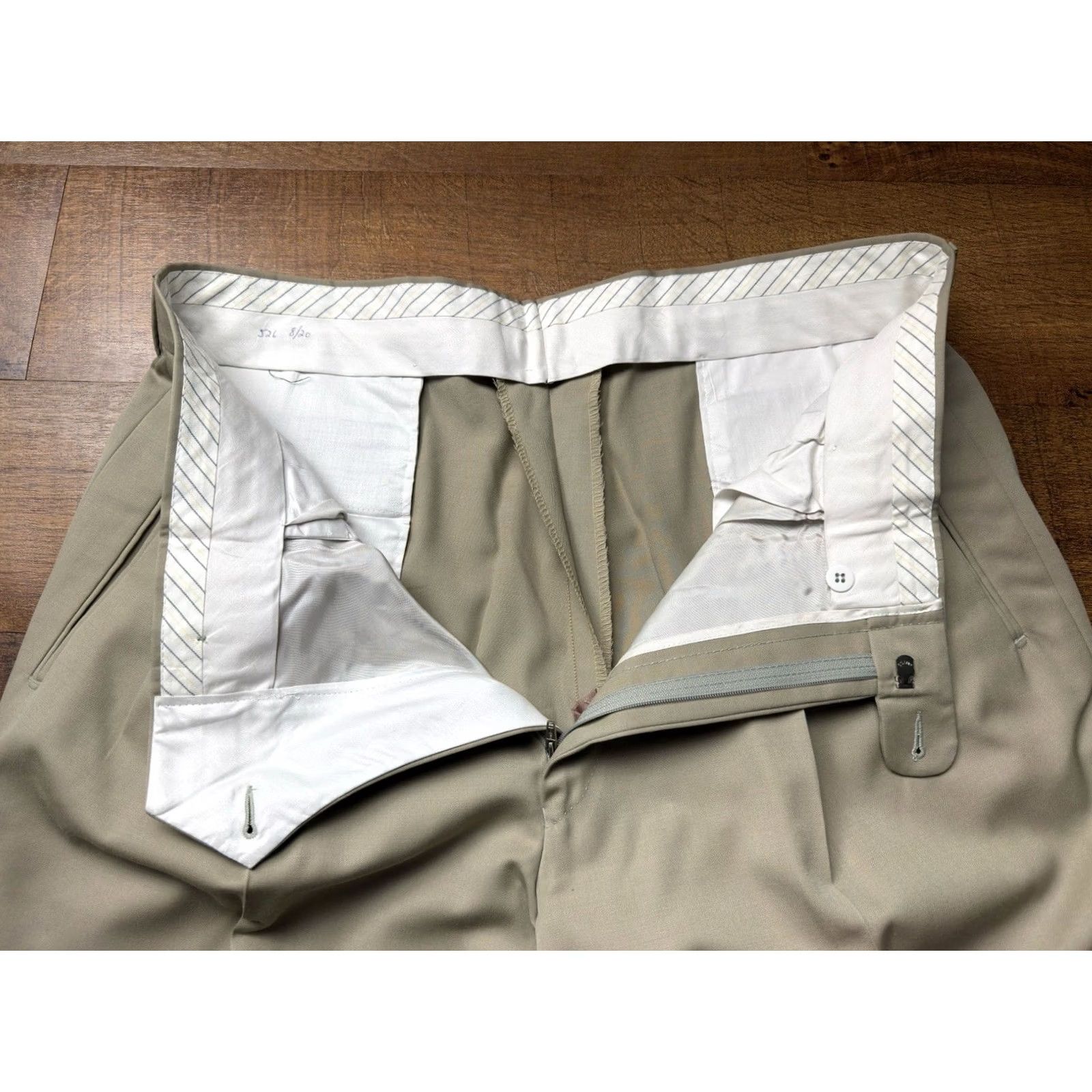 Ermenegildo Zegna Ermenegildo Zegna Suit Mens 46 Beige SARTORIAL 2pc Wool Men 46R 37X27 Switzerland Size 46R - 7 Thumbnail