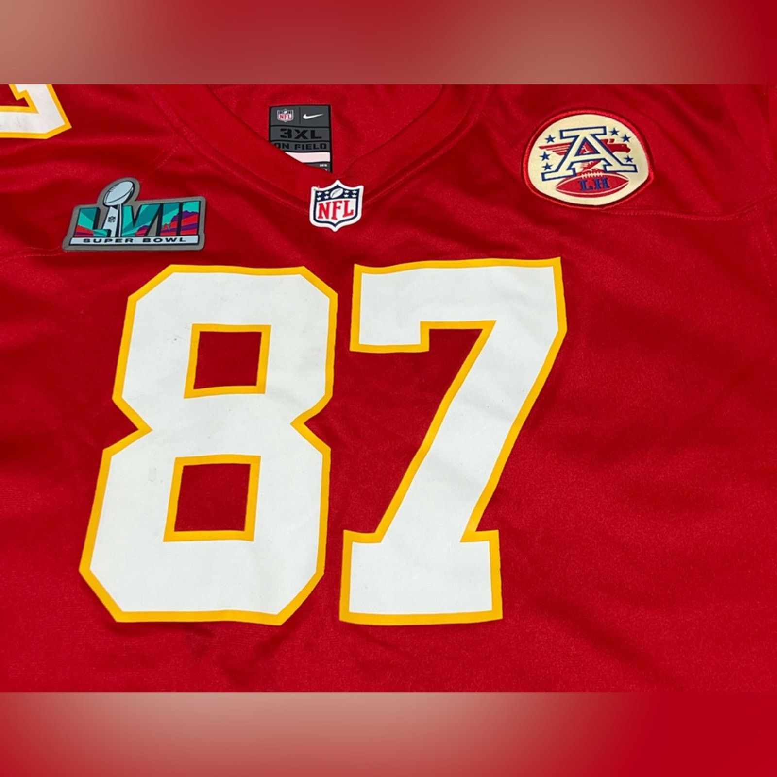 Nike Travis Kelce Kansas City Chiefs Super Bowl Game Jersey XXXL Size US XXL / EU 58 / 5 - 5 Thumbnail