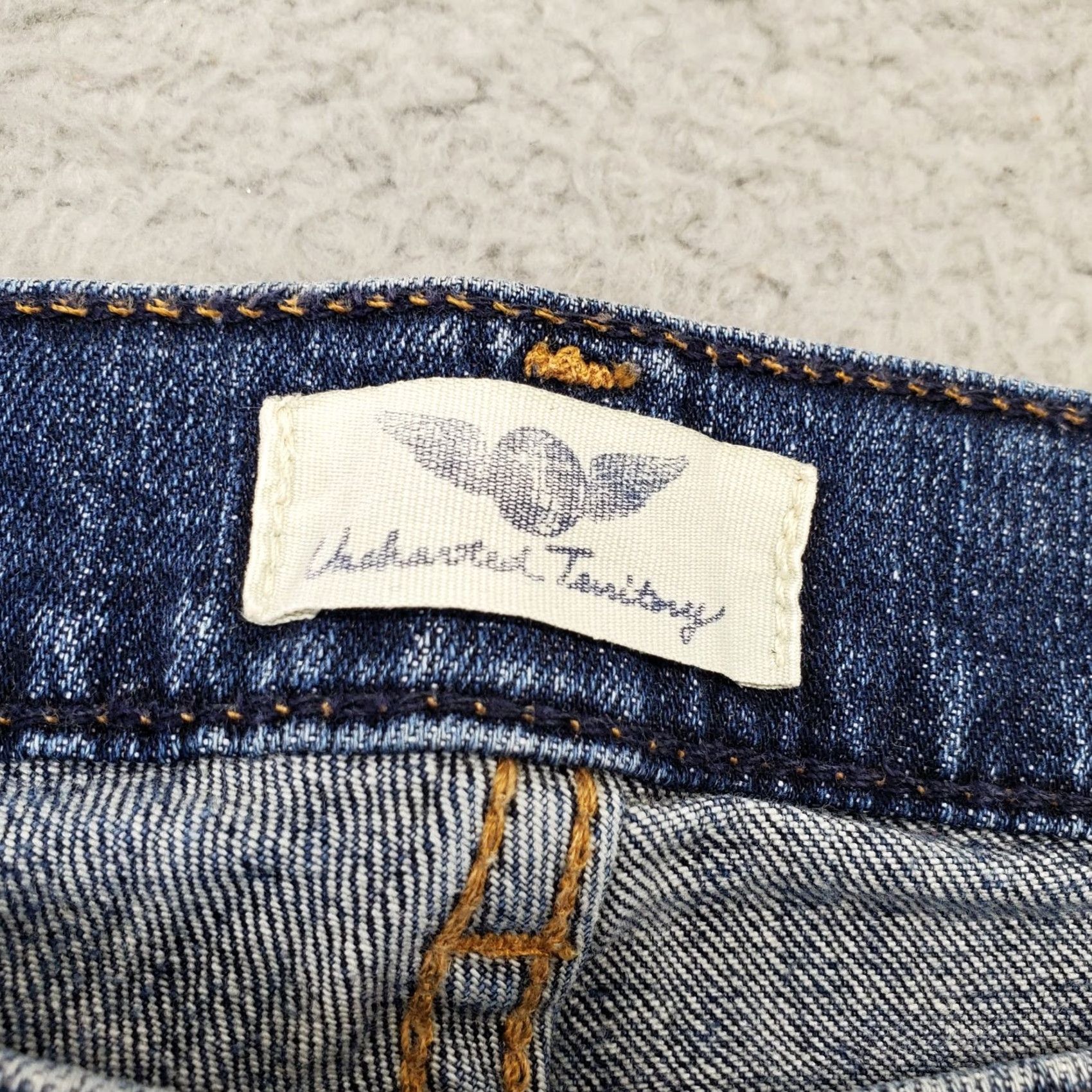 Denime Uncharted Territory Womens Jeans 31 Blue Denim Stretch Straight Leg 5-Pocket Regular Size 31 Womens Size 24" / US 00 / IT 34 - 6 Thumbnail
