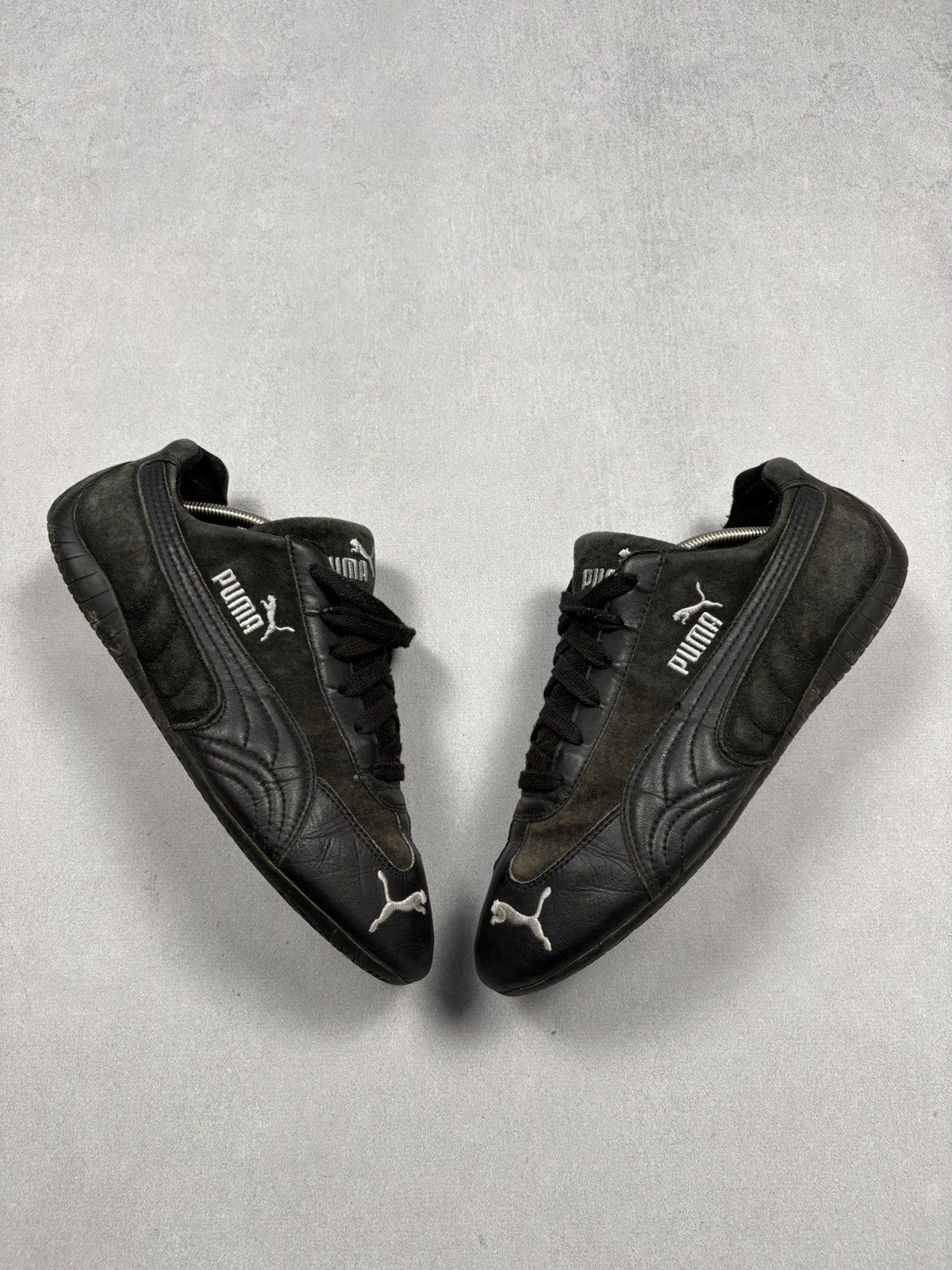 Puma Puma Speed Cat Black Driving Leather Shoes Vintage 2000s Y2K Size US 7 / EU 40 - 1 Thumbnail