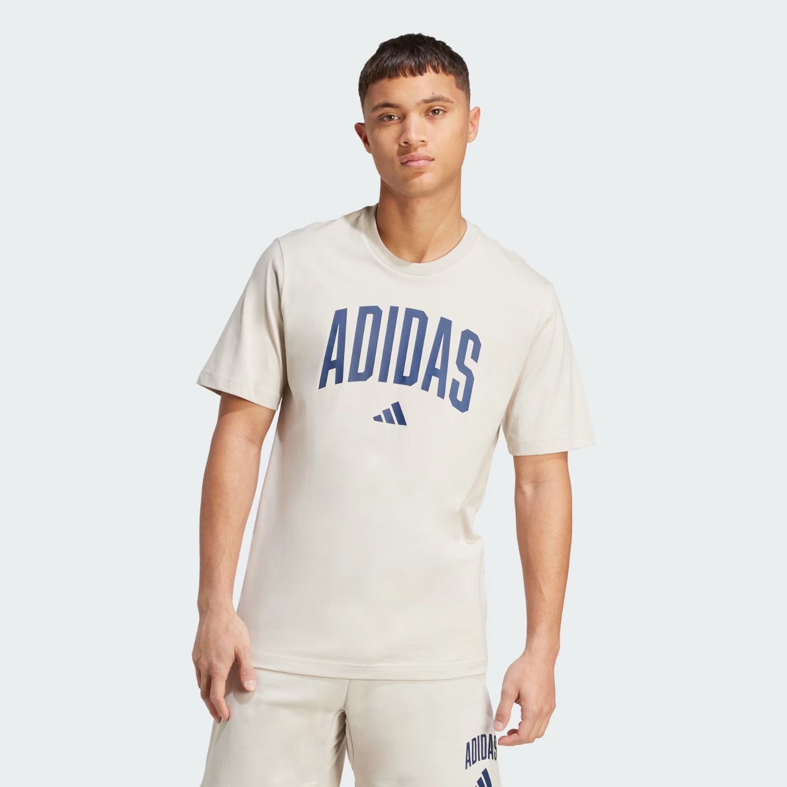 Adidas o1mle0526 Graphic Short Sleeve T-Shirt in Neutrals Size US XS / EU 42 / 0 - 4 Thumbnail