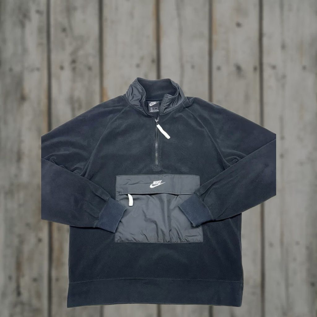 Nike Nike 1/2 Zip Anorak Fleece Jacket Pullover Men M Black Size US M / EU 48-50 / 2 - 1 Thumbnail