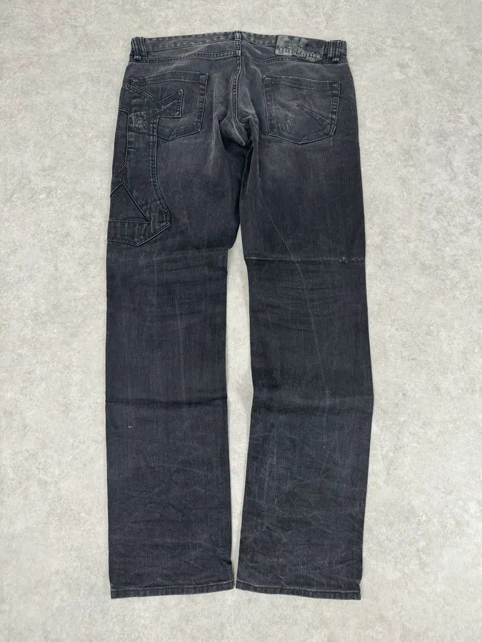 John Galliano 2000s Galliano Propaganda Big Letter Black Jeans Size US 36 / EU 52 - 7 Thumbnail