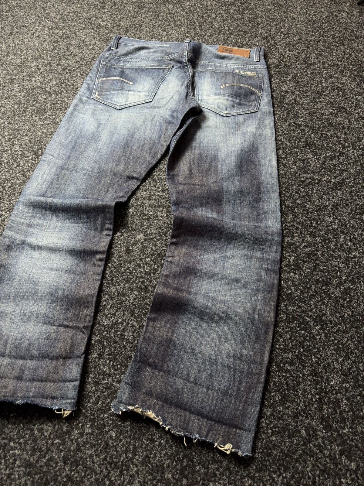 G-Star 00s G-Star RAW 3301 Distressed Hem LGB Opium Punk Jeans Y2K Size US 32 / EU 48 - 13 Thumbnail