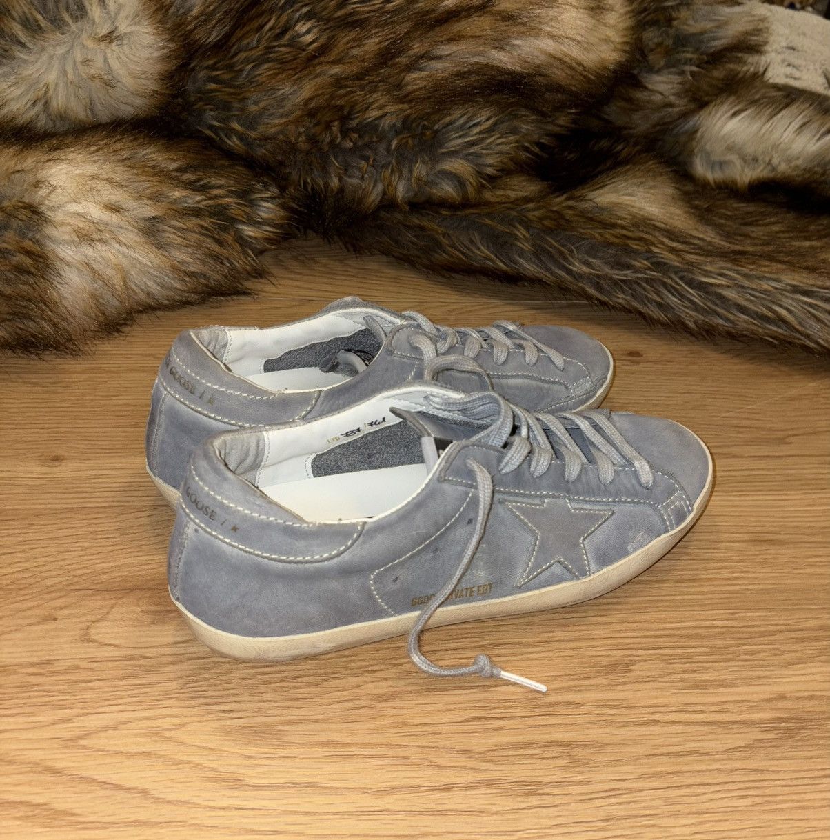 Golden Goose Golden Goose Superstar Sneakers Light Blue Suede Star Lows Size US 9 / IT 39 - 1 Thumbnail