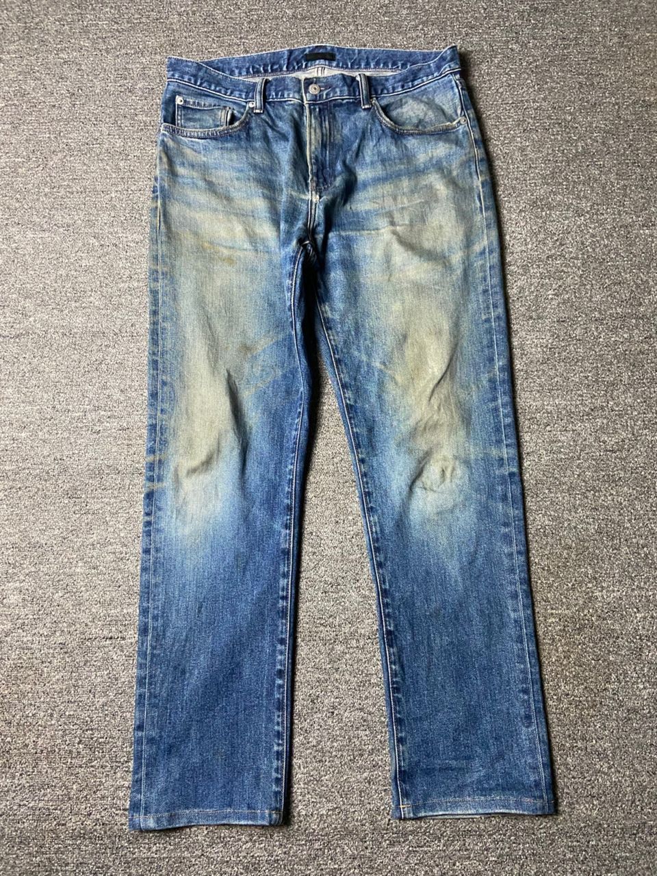 Uniqlo Uniqlo by Kaihara Slim Fit Distressed Denim Jeans (165) Size US 34 / EU 50 - 1 Thumbnail