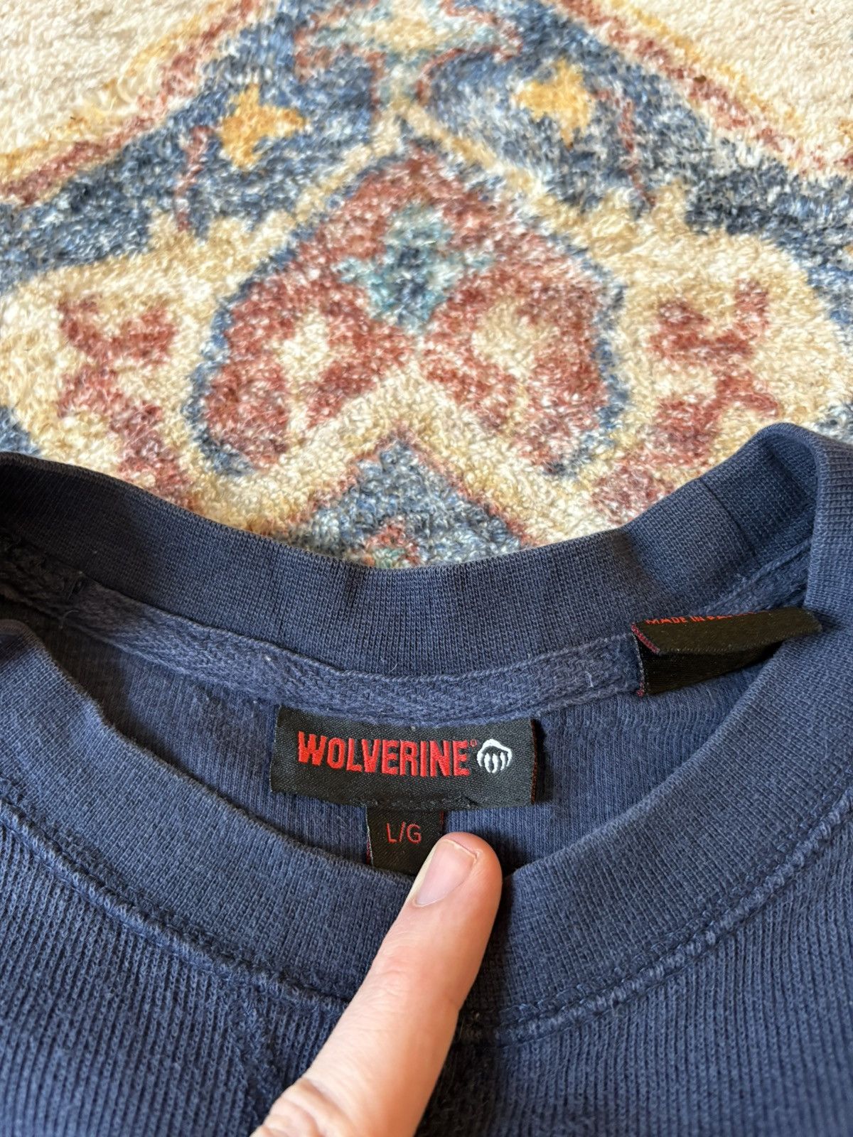 Wolverine Wolverine Navy Tonal Logo Pullover Crewneck Large Size US L / EU 52-54 / 3 - 3 Thumbnail