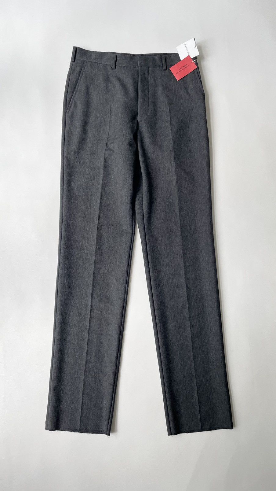 image of Comme Des Garcons x Comme Des Garcons Homme Deux A/w 07 Grey Pinstripe Wool Trousers (Size 32)