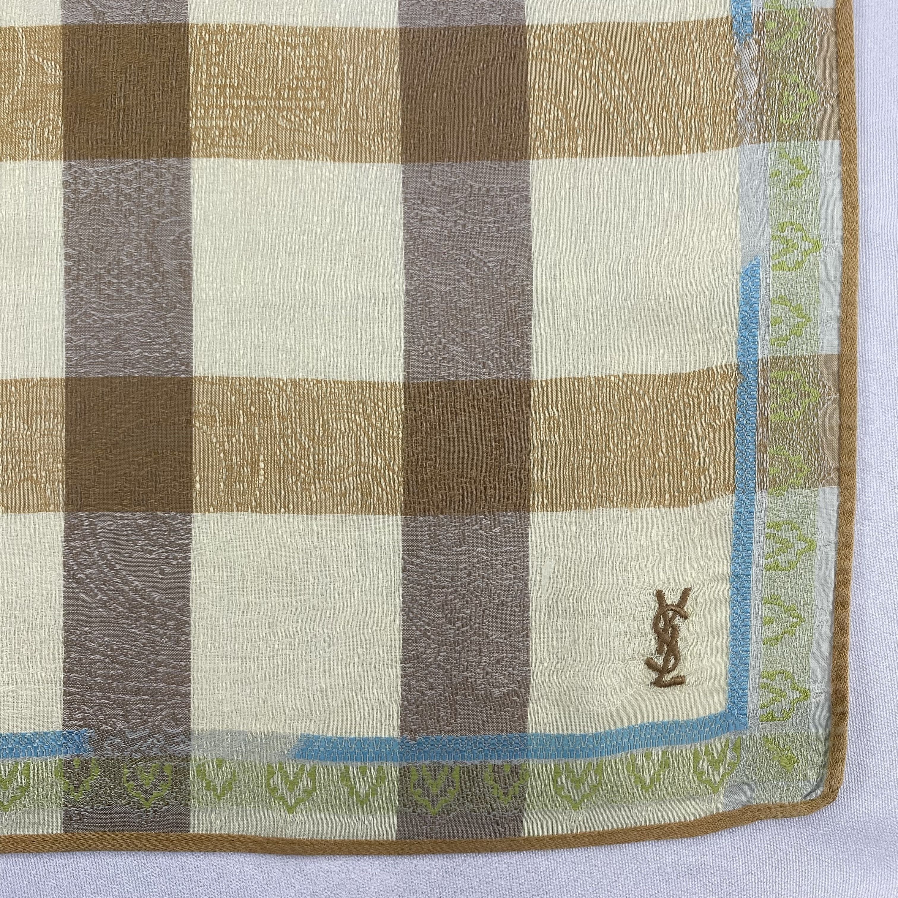 Yves Saint Laurent Yves Saint Laurent Handkerchief / Bandana / Neckerchief C879 Size ONE SIZE - 5 Thumbnail