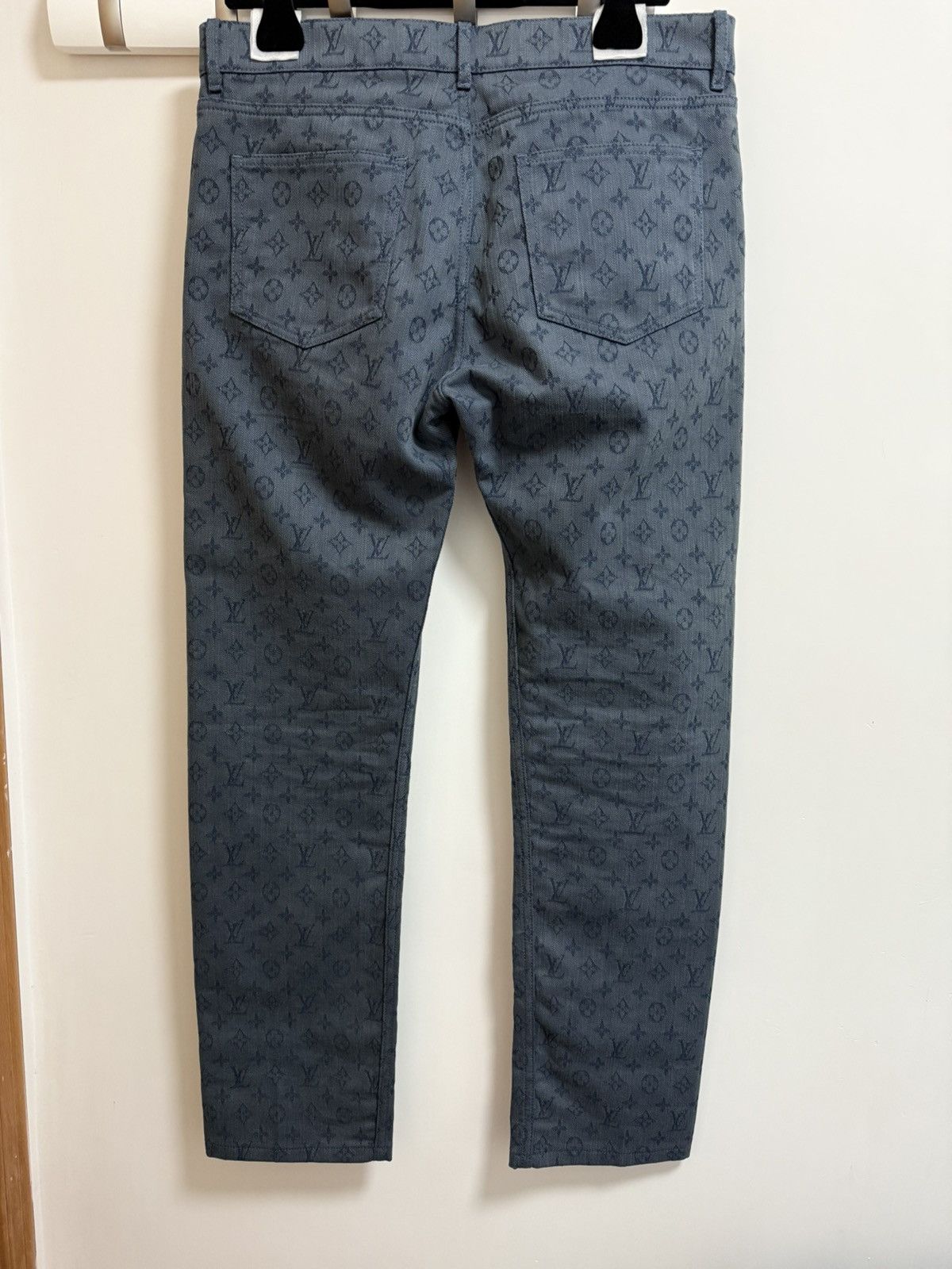 Louis Vuitton Louis Vuitton blue monogram slim denim jeans 33 Size US 33 - 3 Thumbnail