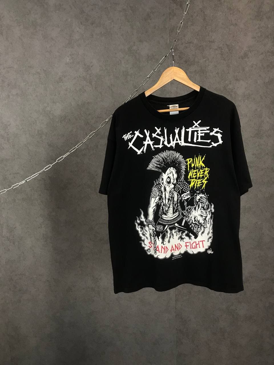 image of Band Tees x Made In USA The Casualties 2008 Vintage Made In Usa Rock Punk Band Tee in Black (Size X