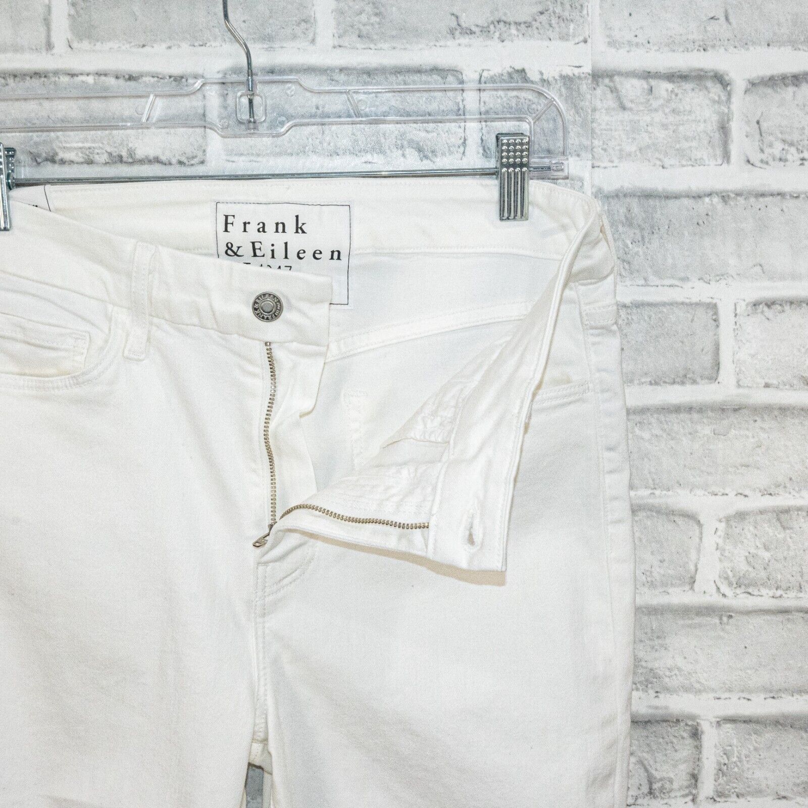 Frank & Eileen Frank & Eileen SLIGO White Italian Performance Denim Jeans Size 29" - 3 Thumbnail
