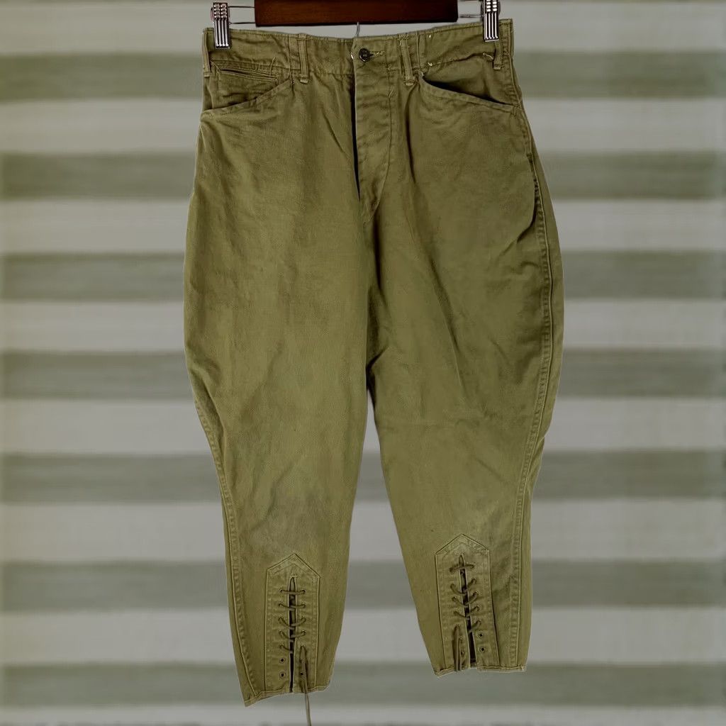 Vintage VTG Boy Scouts of America Breeches Mens 27x22 Olive Green Lace Up Jodhpur Pants Size US 27 - 1 Thumbnail