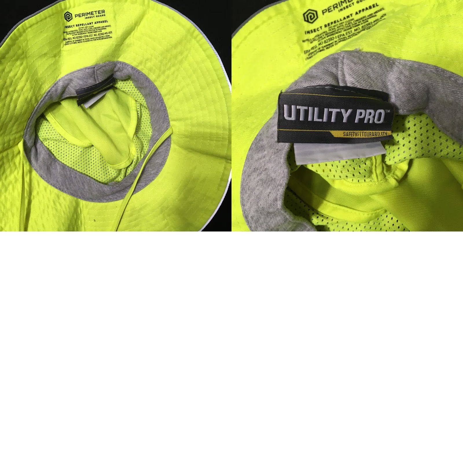 Vintage utility perimeter Ranger Hat HI VIS YELLOW S/M insect repellent Workwear Men Size ONE SIZE - 8 Thumbnail