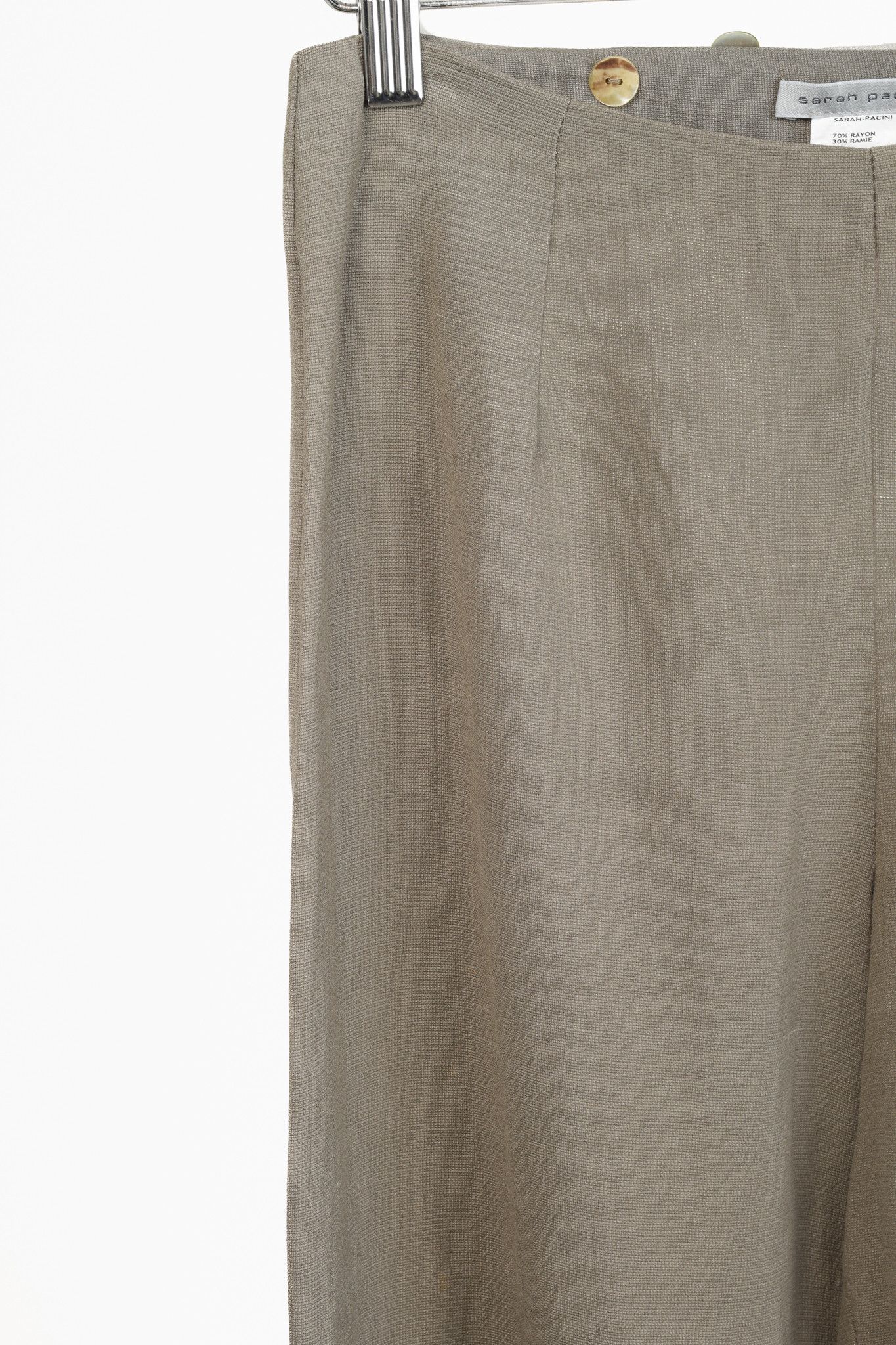 Sarah Pacini Sarah Pacini Shell Trimmed Khaki Jodhpurs Pants Size 26" / US 2 / IT 38 - 5 Thumbnail