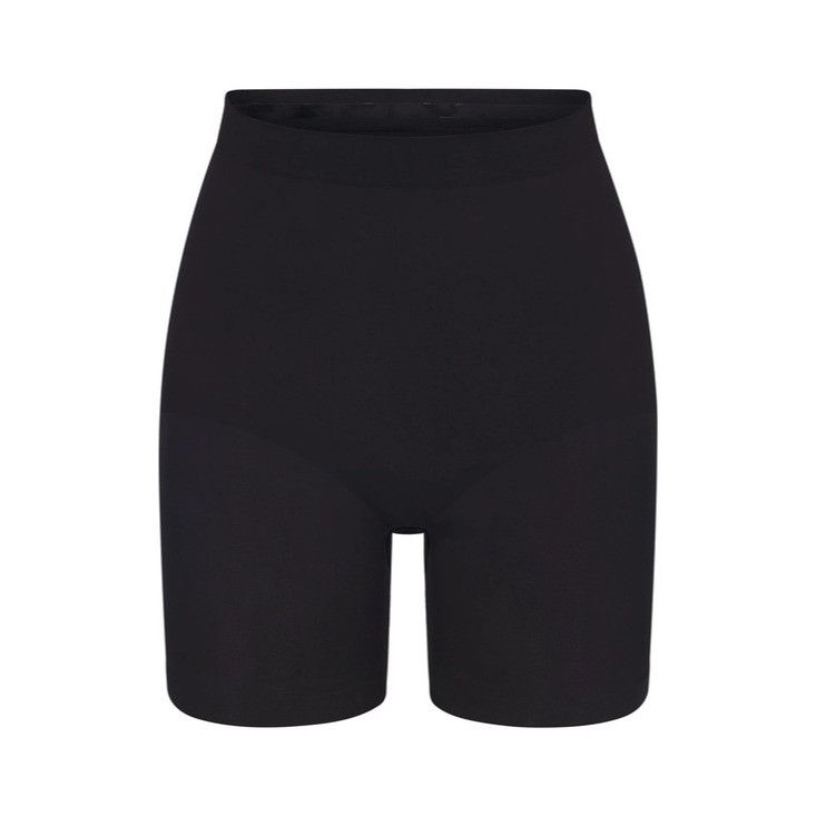 SKIMS NWT SKIMS Seamless Sculpt Mid Thigh Shorts in Onyx size 2X Size 34" / US 12 / IT 48 - 1 Thumbnail