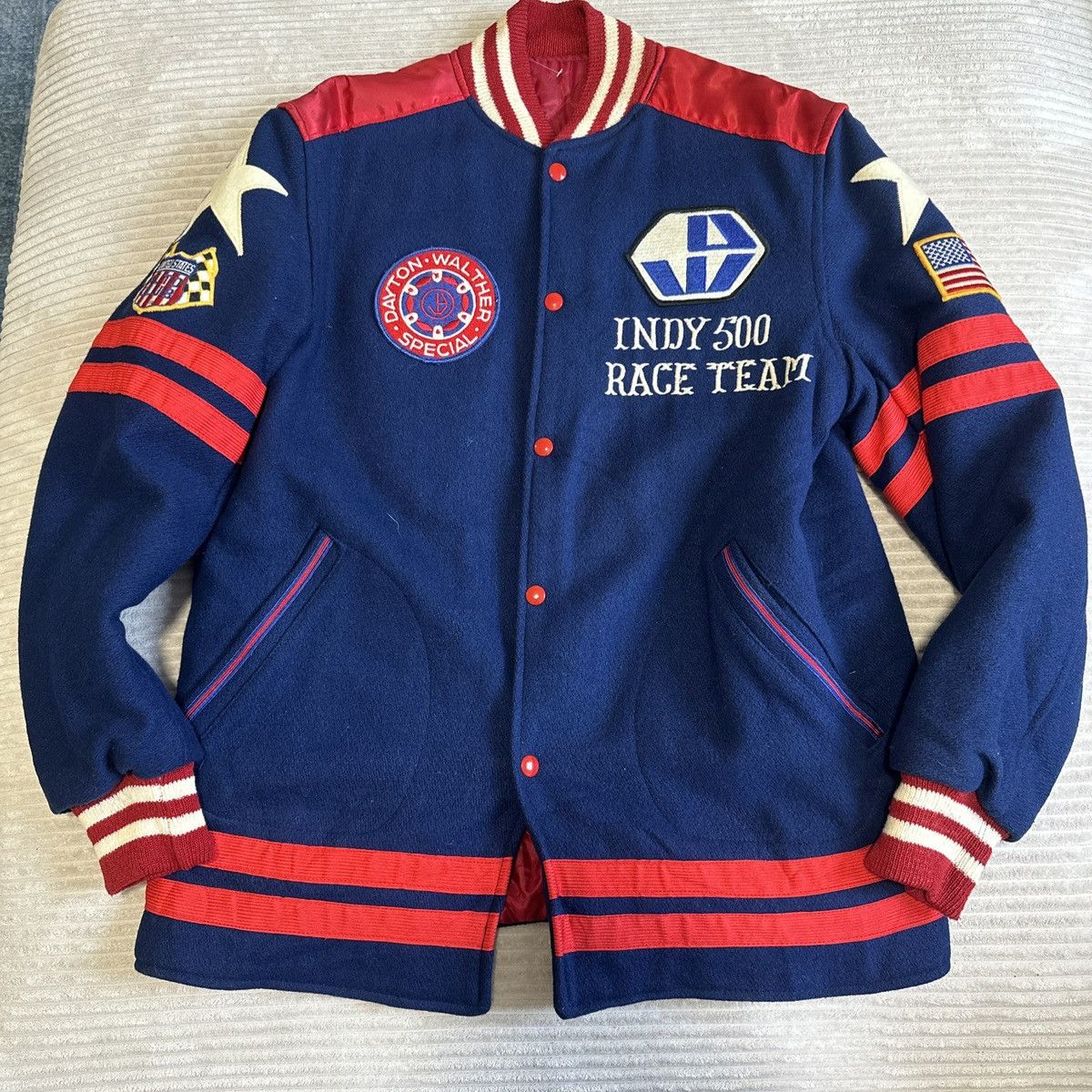 Vintage 1970s Vintage Indy 500 Dayton Walther Racing Jacket Size US M / EU 48-50 / 2 - 1 Thumbnail
