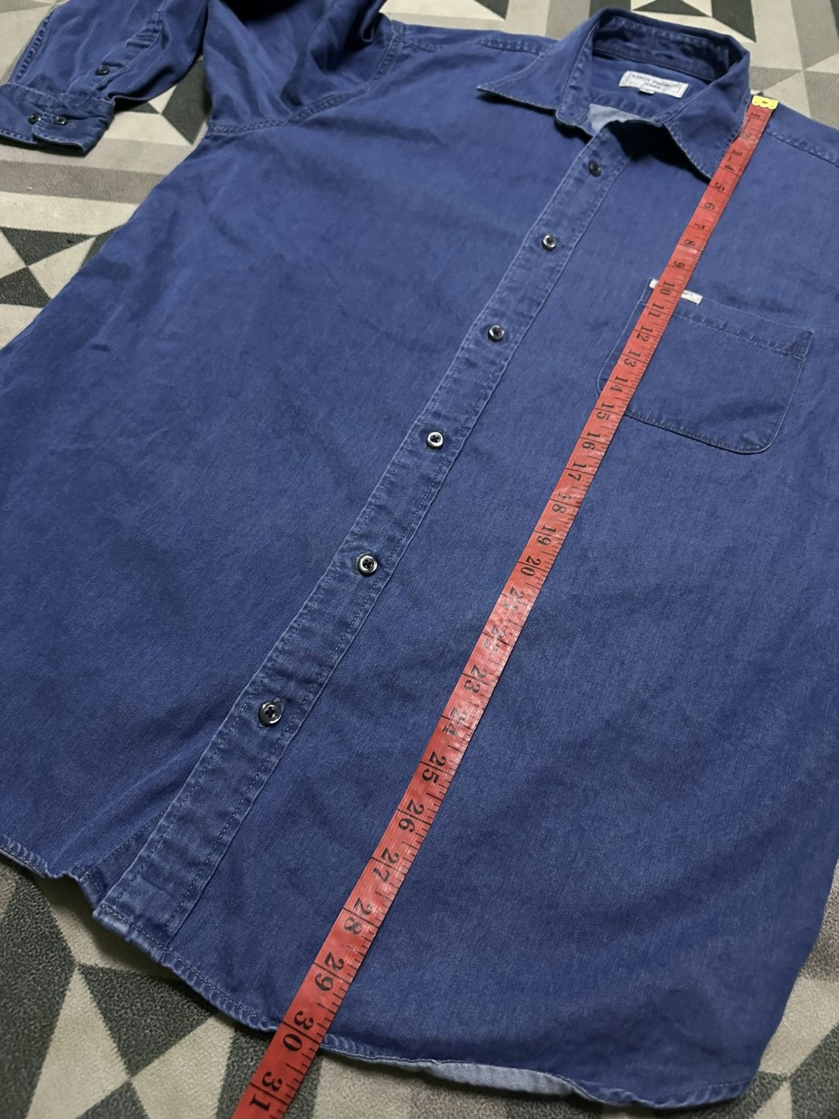 Kansai Yamamoto Vintage Kansai Yamamoto denim long sleeved button up shirt Size US L / EU 52-54 / 3 - 9 Thumbnail