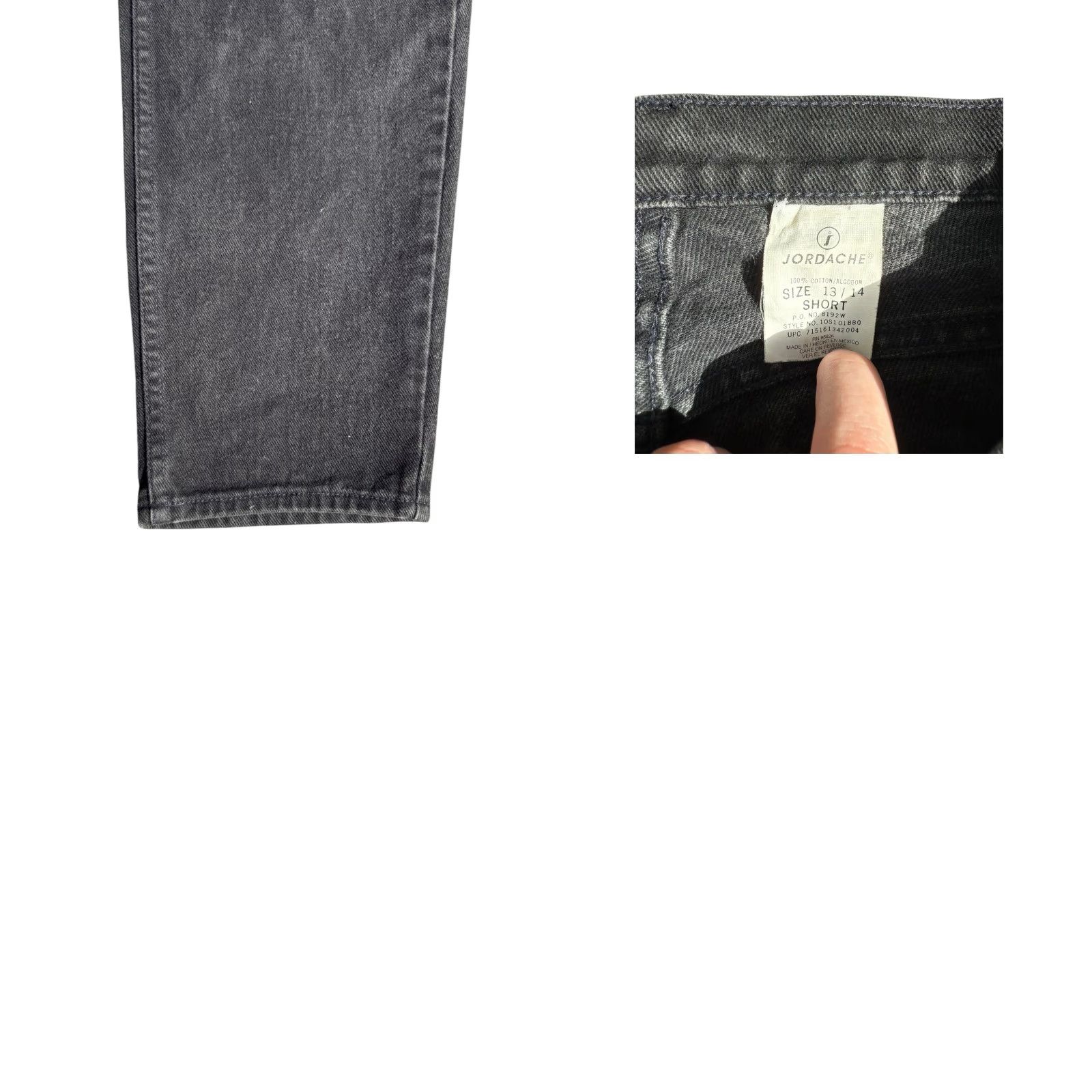 Jordache VINTAGE Jordache Jeans Black Denim Womens Size 14 Regular Straight 13/14 Size 36" / US 14 / IT 50 - 8 Thumbnail