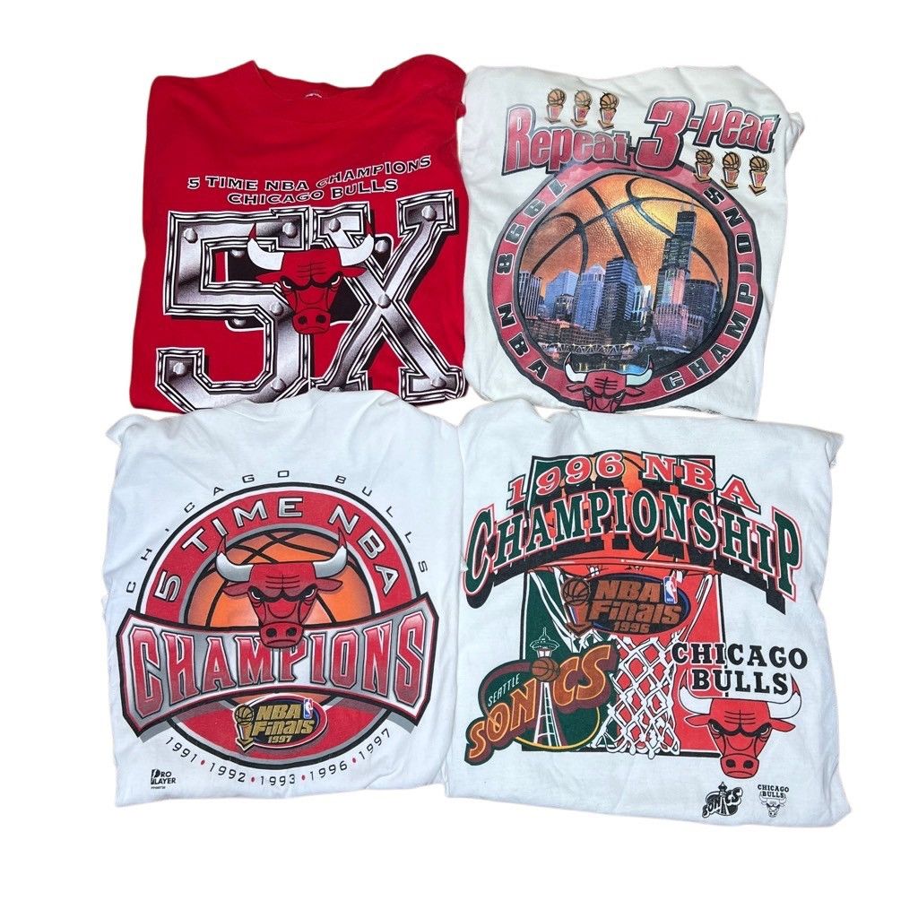 Vintage Vintage 90s Bulls Era T Shirt Bundle Lot 4 Men’s XL Size US XL / EU 56 / 4 - 1 Thumbnail