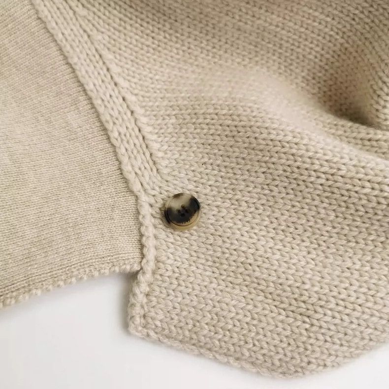 Loro Piana Loro Piana Beige Buttoned Outerwear Jacket- Size US L / EU 52-54 / 3 - 3 Thumbnail