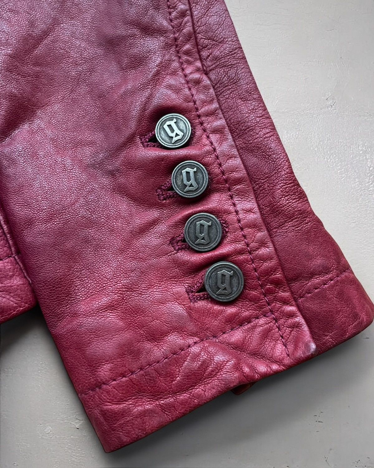 John Galliano Aw2007 Red Leather Cargo Blazer Size US S / EU 44-46 / 1 - 4 Thumbnail