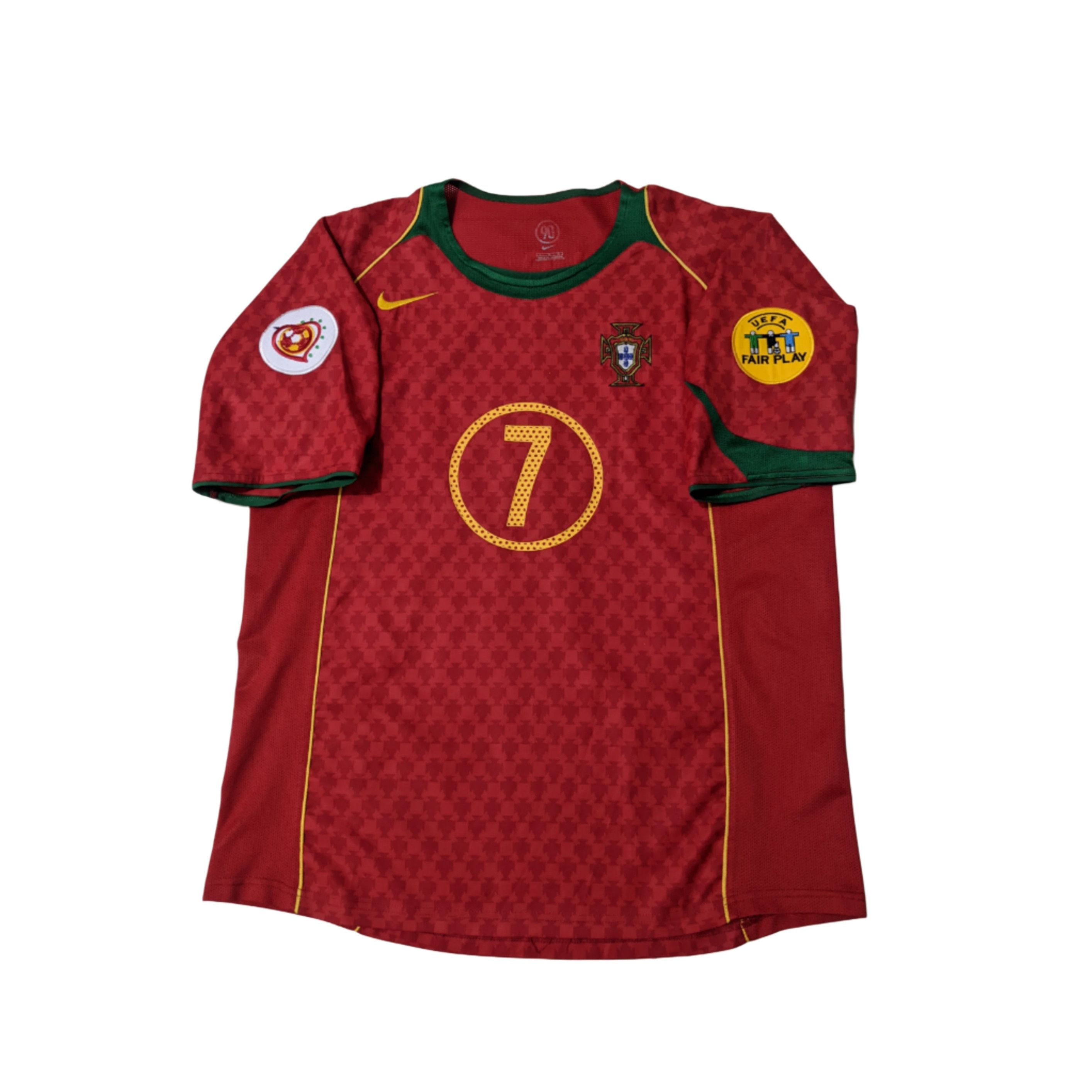 Nike Jersey Portugal euro 2004 home Luis figo football shirt Size US L / EU 52-54 / 3 - 1 Thumbnail