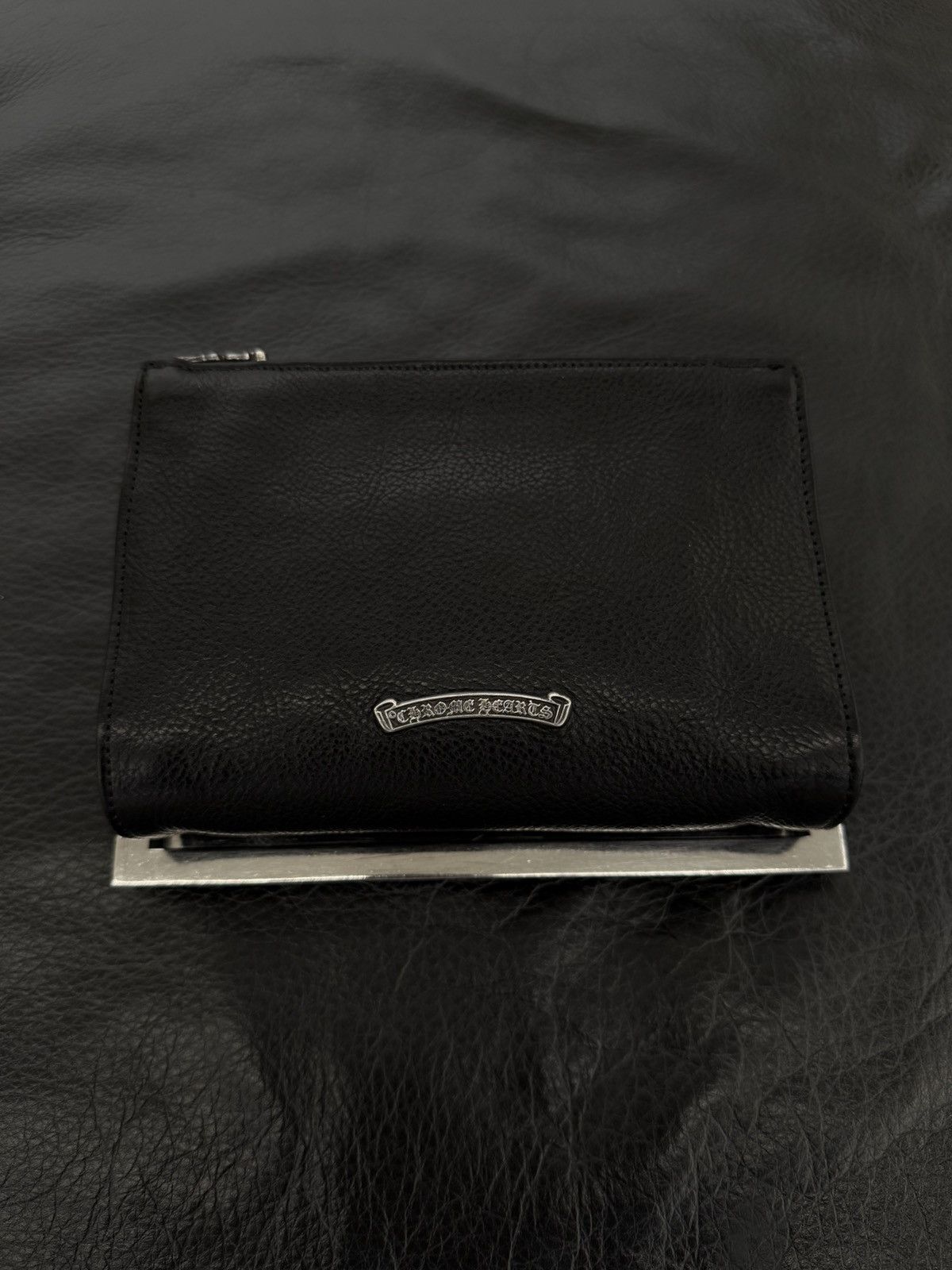 Chrome Hearts CHROME HEARTS RARE LEATHER POUCH / CLUTCH / WALLET Size ONE SIZE - 17 Thumbnail