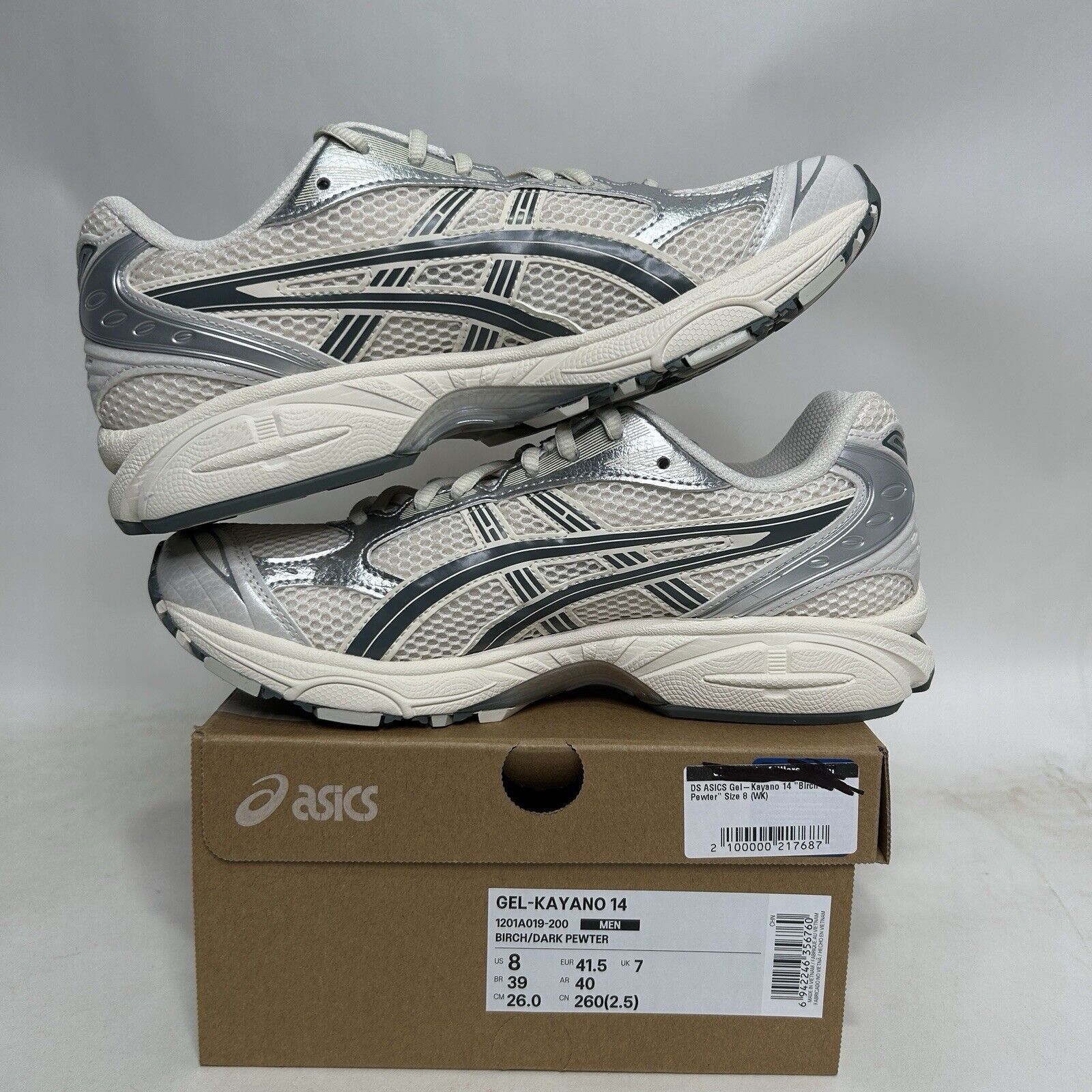 Asics ASICS Gel Kayano 14 “Birch Dark Pewter” 2024 Size US 8 / EU 41 - 3 Thumbnail