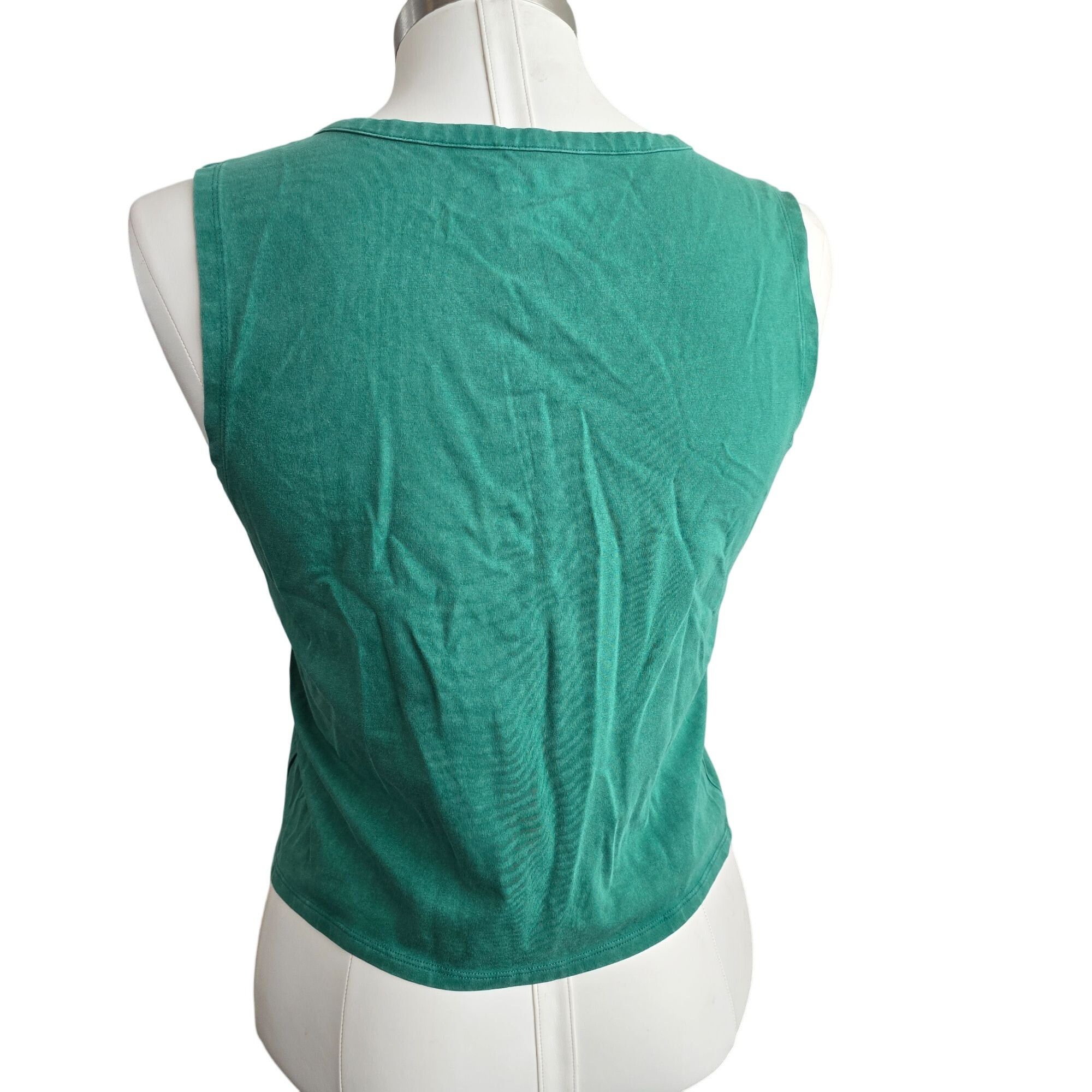 Pacsun PacSun Sleeveless Tank Top Womens Green Button-Up Size XL j Size XL / US 12-14 / IT 48-50 - 4 Thumbnail