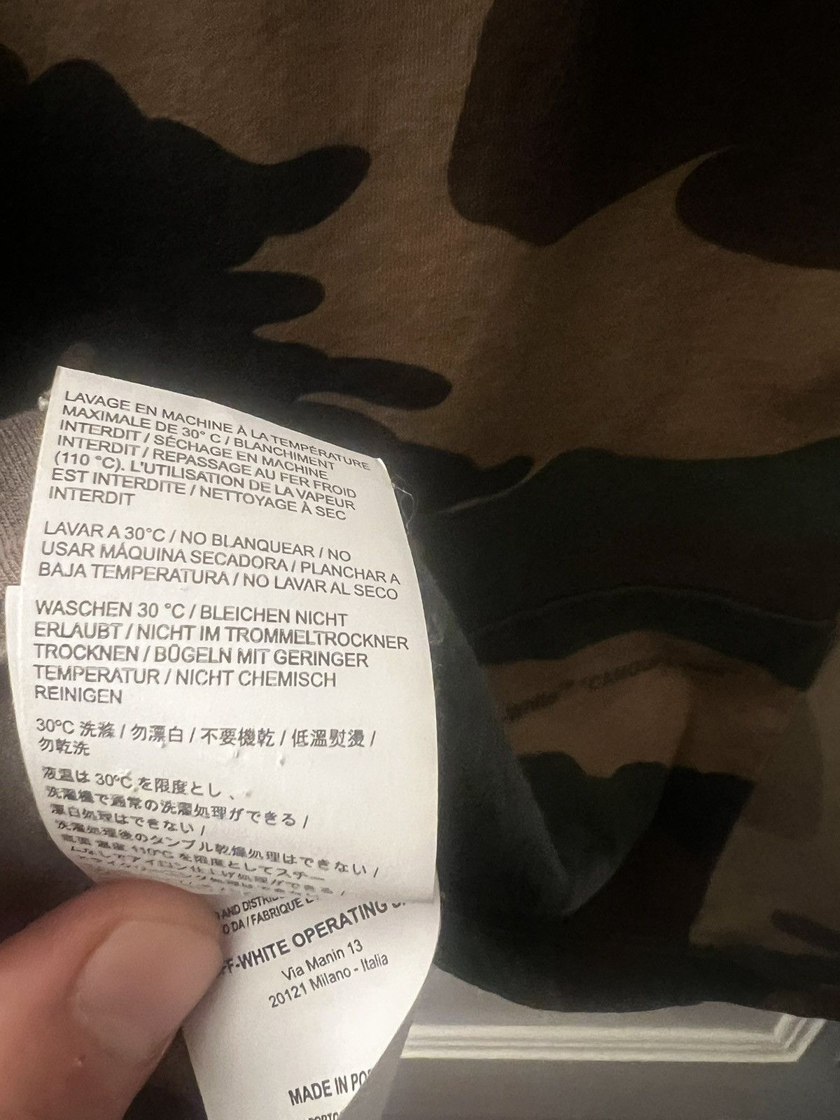 Off-White Off-White Reconstructed Camo Tee size XS Size US XS / EU 42 / 0 - 7 Thumbnail