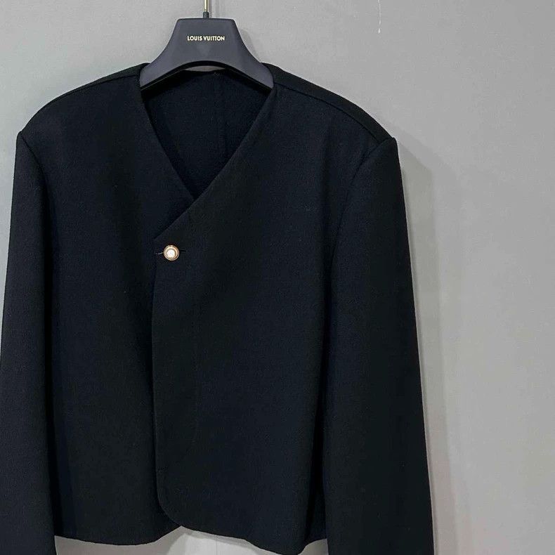 Louis Vuitton Louis Vuitton Black Wool Jacket -2505 Size XL / US 12-14 / IT 48-50 - 2 Thumbnail