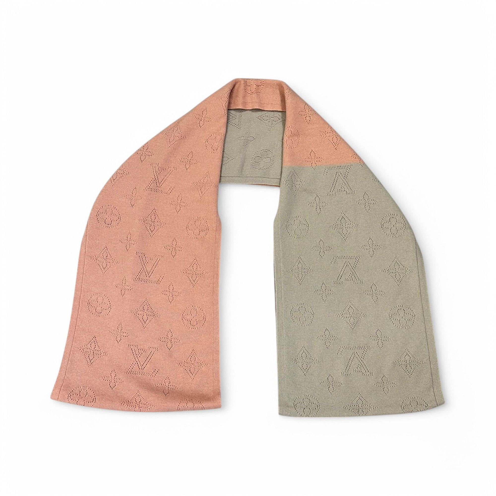 Louis Vuitton Long Scarf LV Logomania Monogram Wool