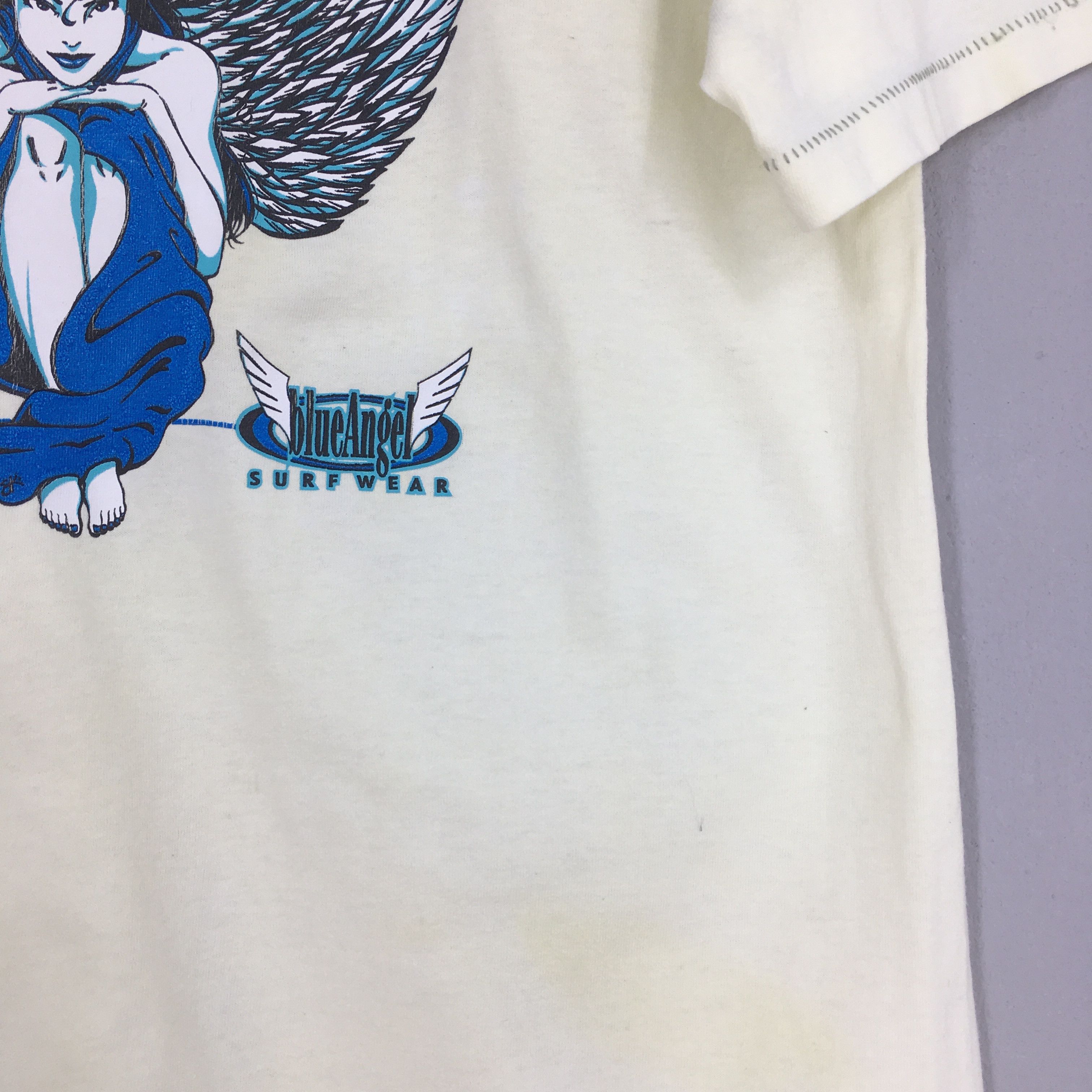 Vintage Vintage Hawaiian High Voltage Blue Angel Surfing Tees Large Size US L / EU 52-54 / 3 - 8 Thumbnail