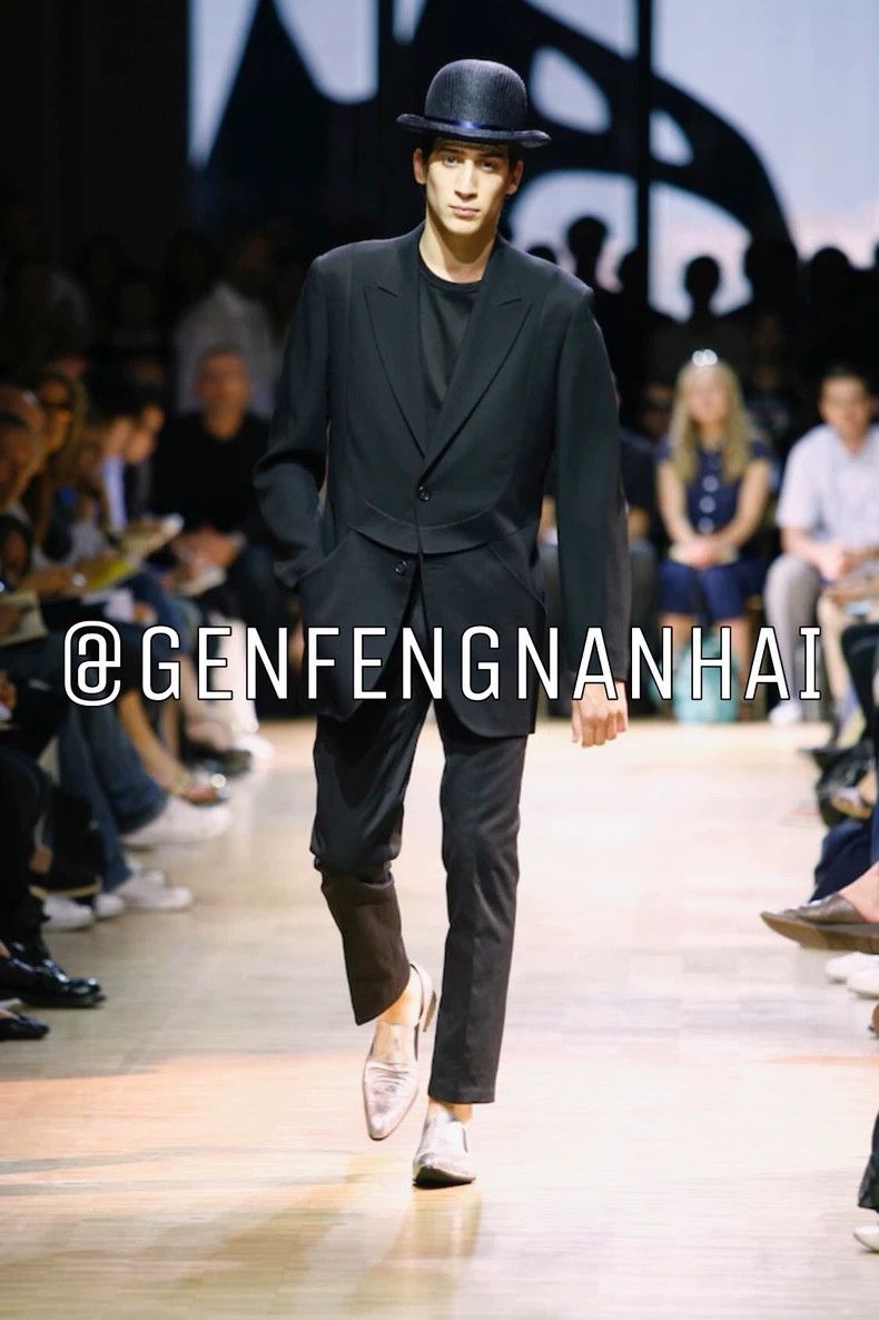 Yohji Yamamoto Yohji Yamamoto size 2 07 SS structural patchwork suit 2501- Size 38R - 4 Thumbnail