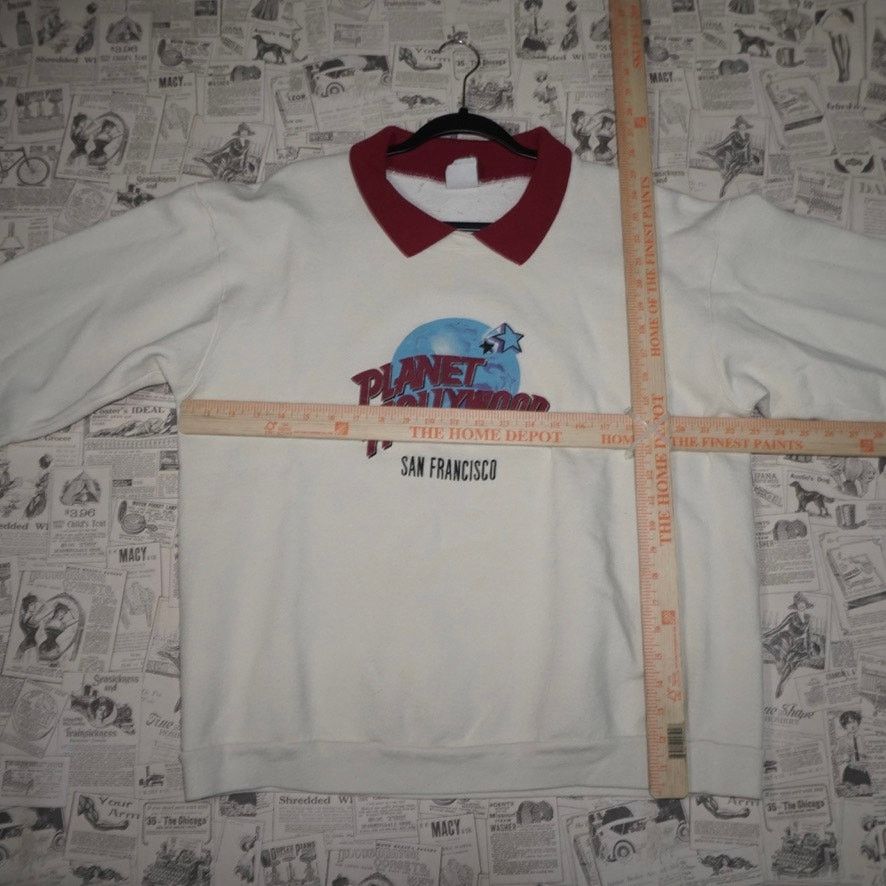Planet Hollywood XL- Vintage Y2K Planet Hollywood SF 1990s collar sweatshirt Size US XL / EU 56 / 4 - 4 Thumbnail