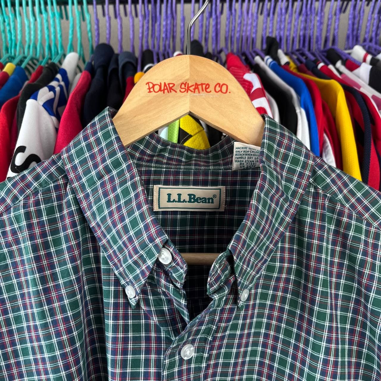 L.L. Bean Vintage 90s L.L.Bean Green Plaid Button Shirt Size US L / EU 52-54 / 3 - 7 Thumbnail